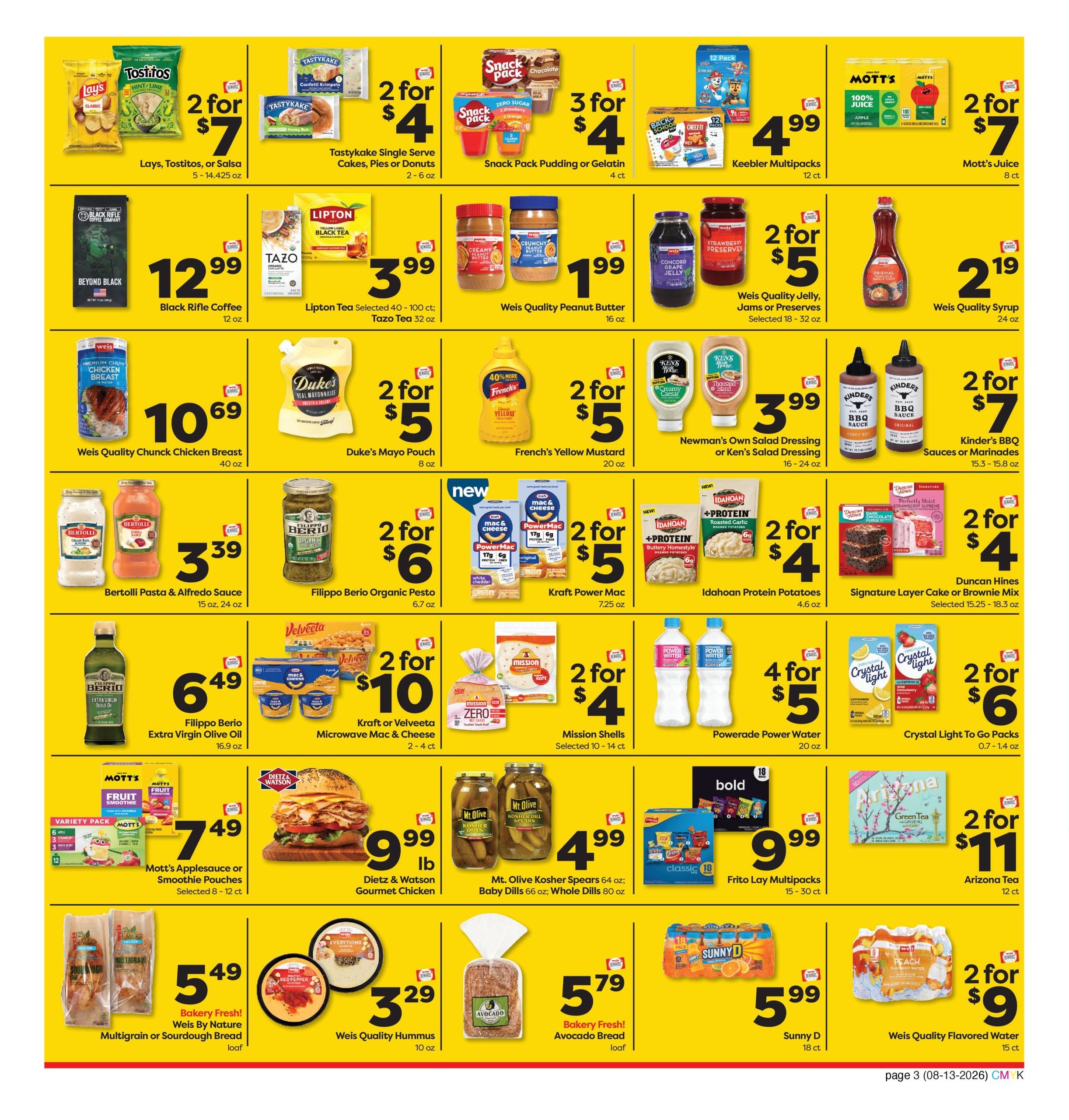 Weis Markets Ad Specials Weekly Ad August 13 - September 9, 2026
