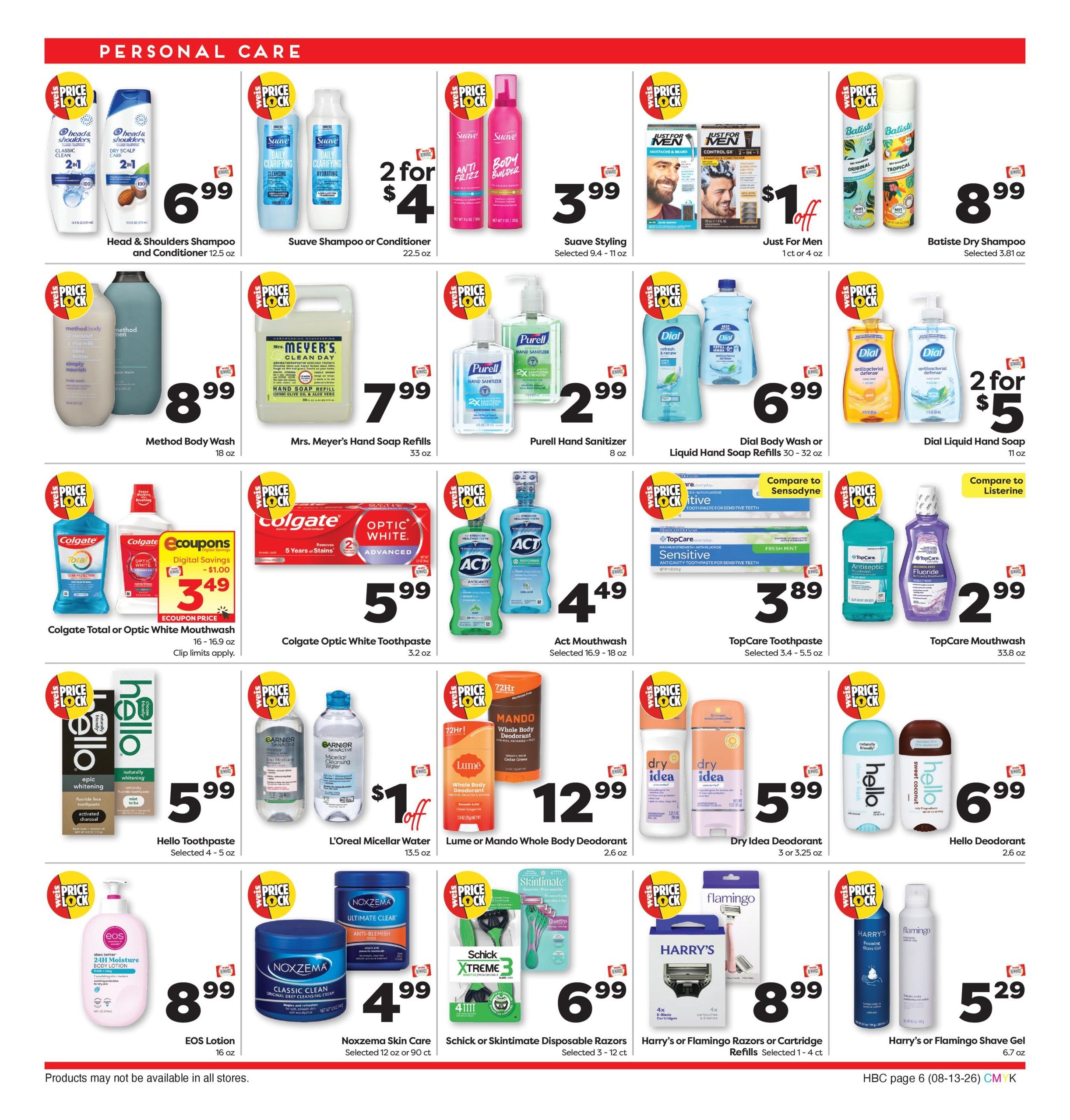 Weis Markets Monthly Home Weekly Ad August 13 - September 9, 2026