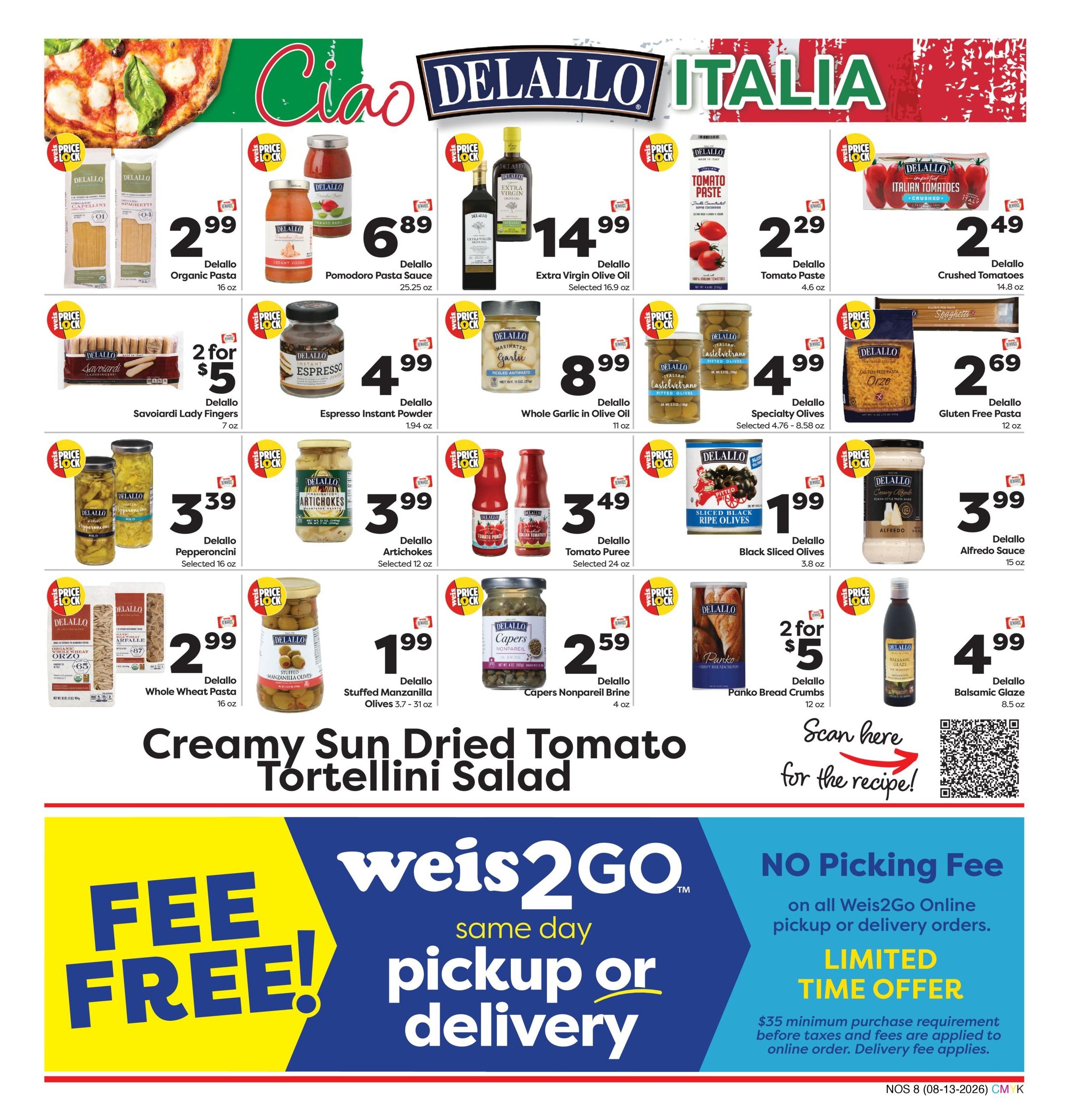 Weis Markets Natural & Organic Weekly Ad August 13 - September 9, 2026