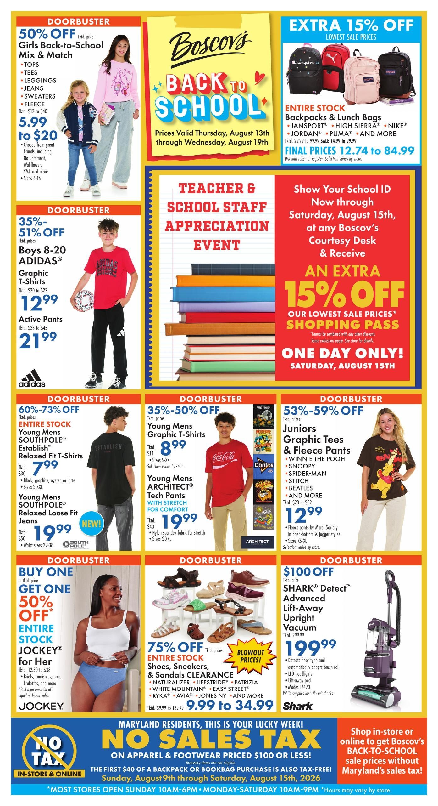 Boscov's (Bethany Beach Area, DE) Boscov’s Weekly Weekly Ad August 13 - 19, 2026