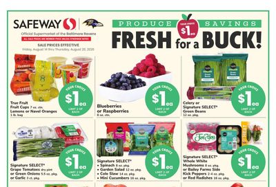 Safeway (MD, PA, WV) Weekly Ad August 14 - 20, 2026