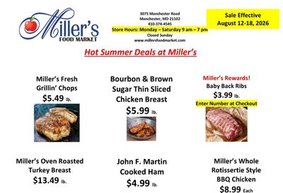 Miller's Food Market Weekly Ad August 12 - 18, 2026