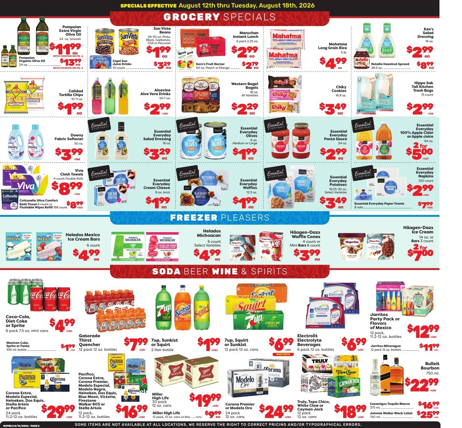 Super A Foods Weekly Ad August 12 - 18, 2026