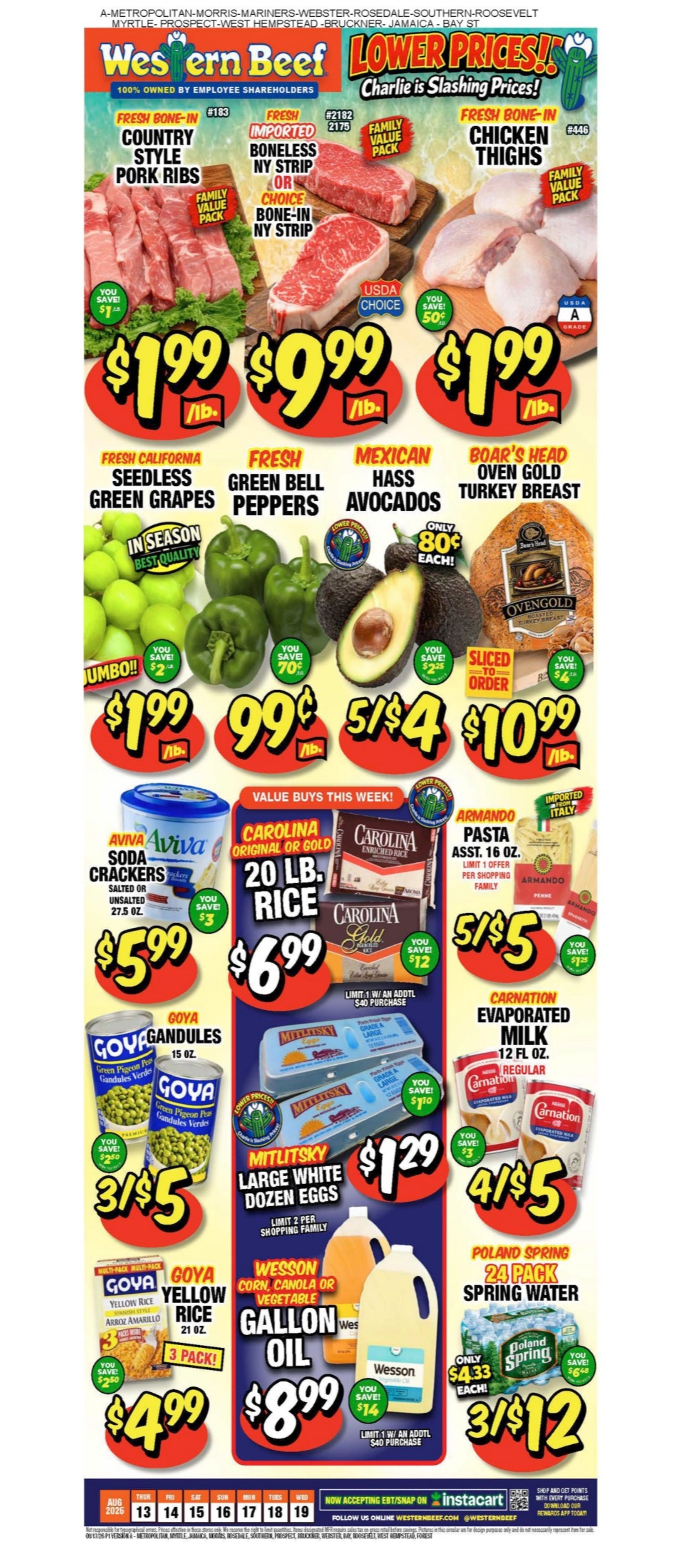 Western Beef (Bronx and other locations, NY) Weekly Ad August 13 - 19, 2026