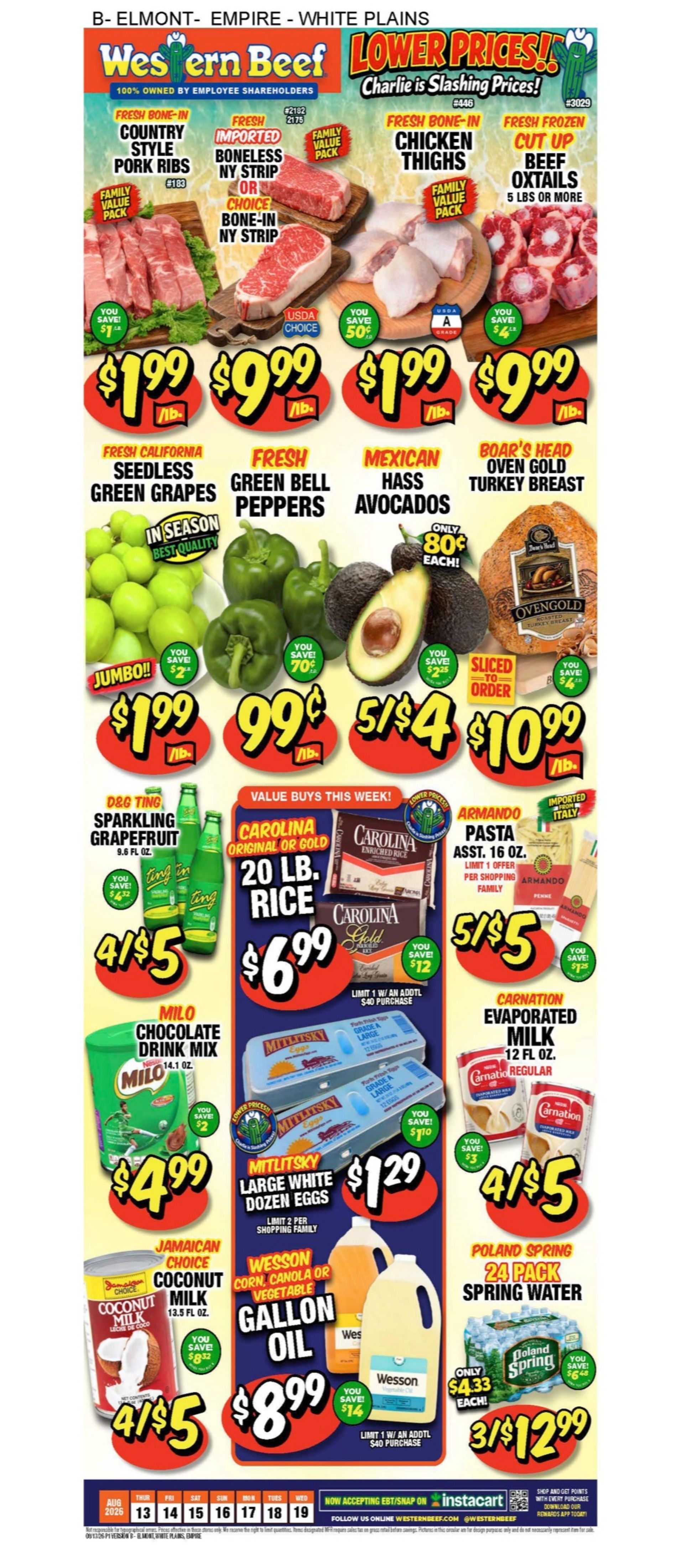 Western Beef (Bronx, Brooklyn and Elmont, NY) Weekly Ad August 13 - 19, 2026