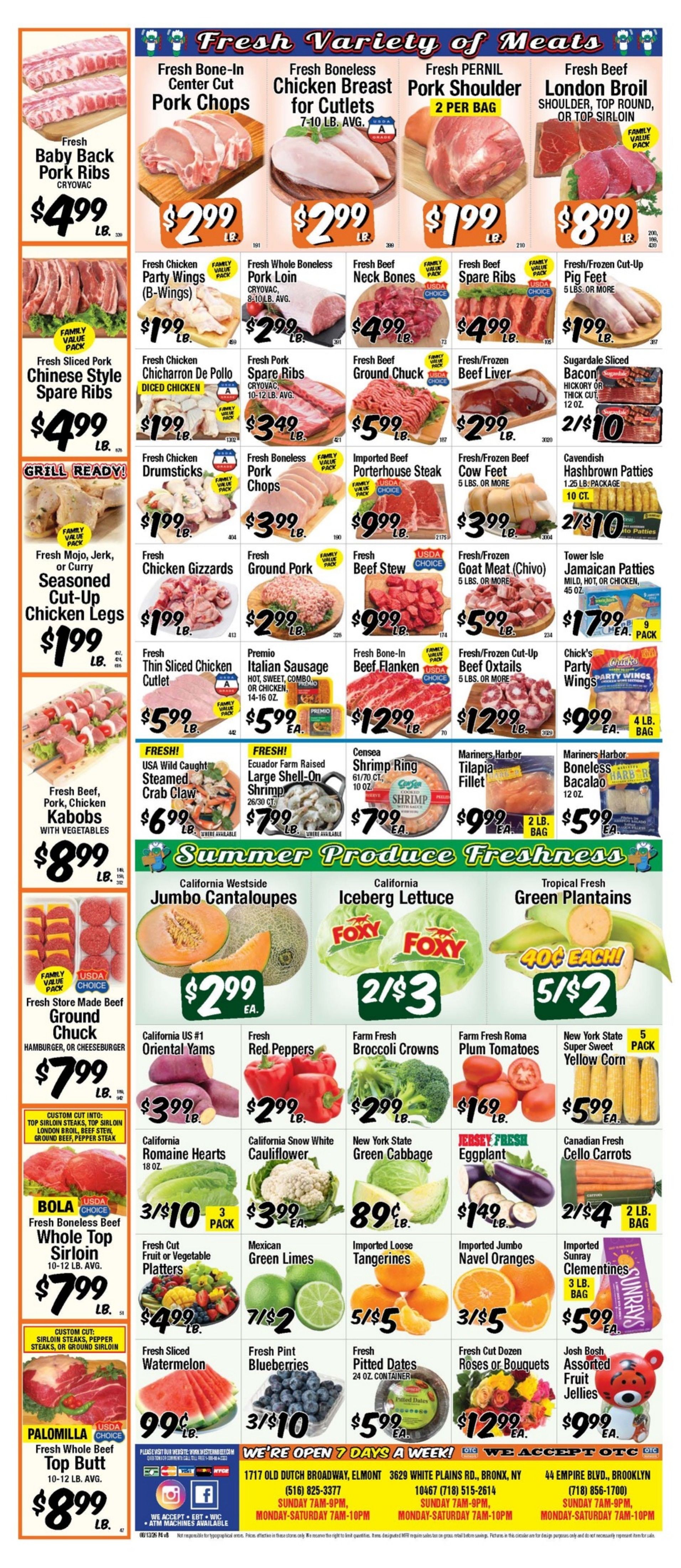 Western Beef (Bronx, Brooklyn and Elmont, NY) Weekly Ad August 13 - 19, 2026