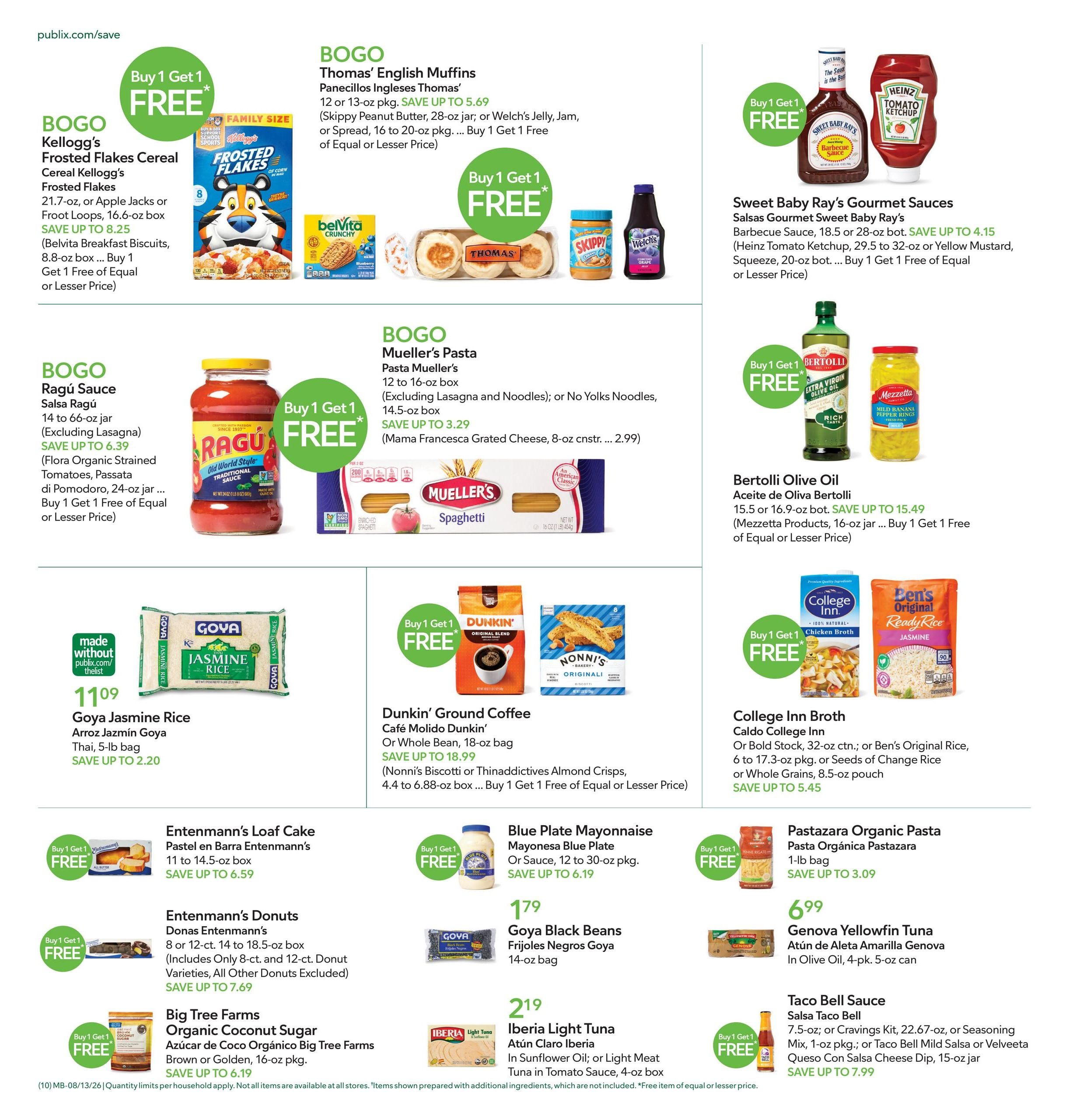 Publix (Boca Raton Area, FL) Anuncio Semanal Español Weekly Ad August 13 - 19, 2026