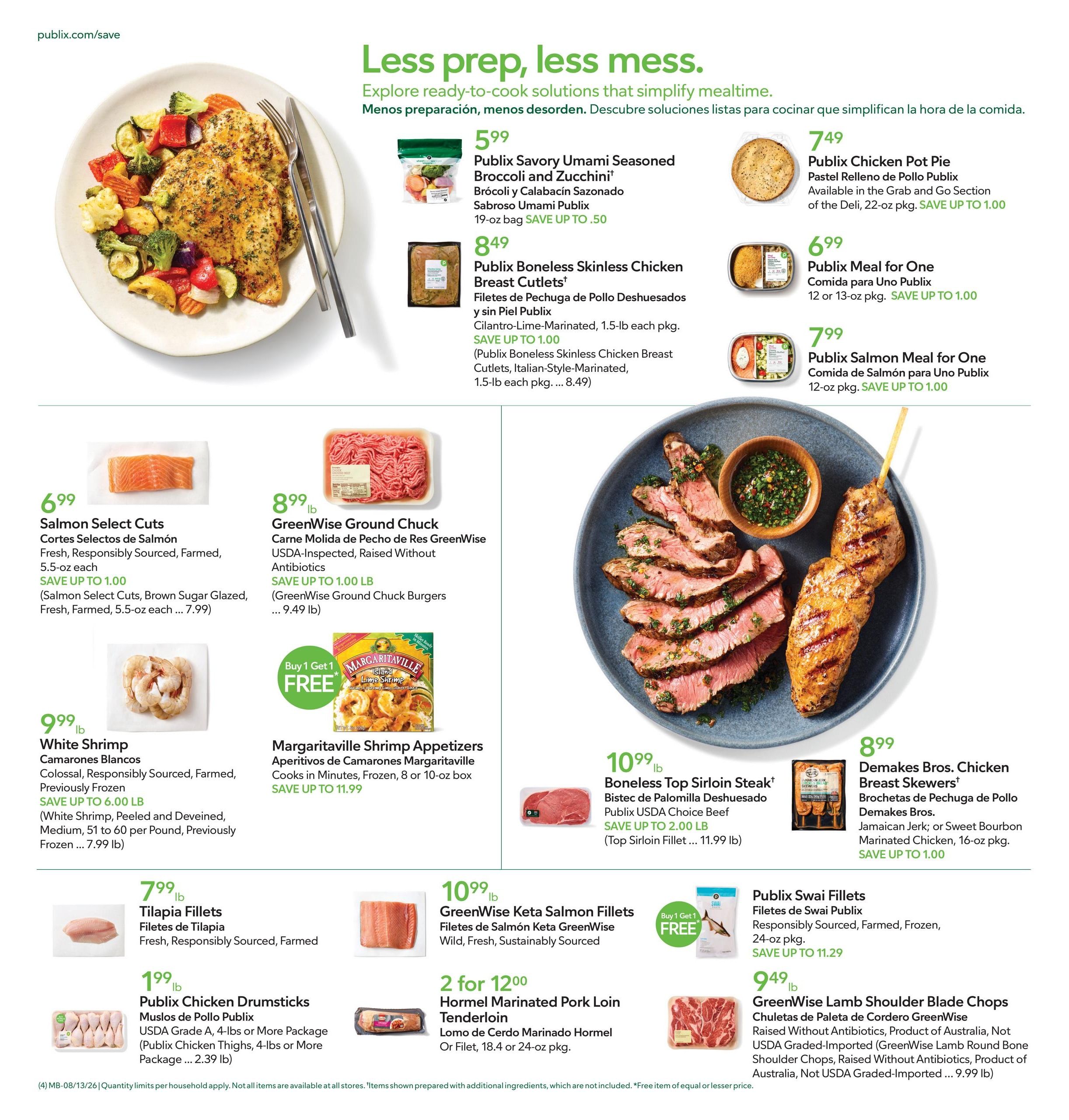 Publix (Boca Raton Area, FL) Anuncio Semanal Español Weekly Ad August 13 - 19, 2026
