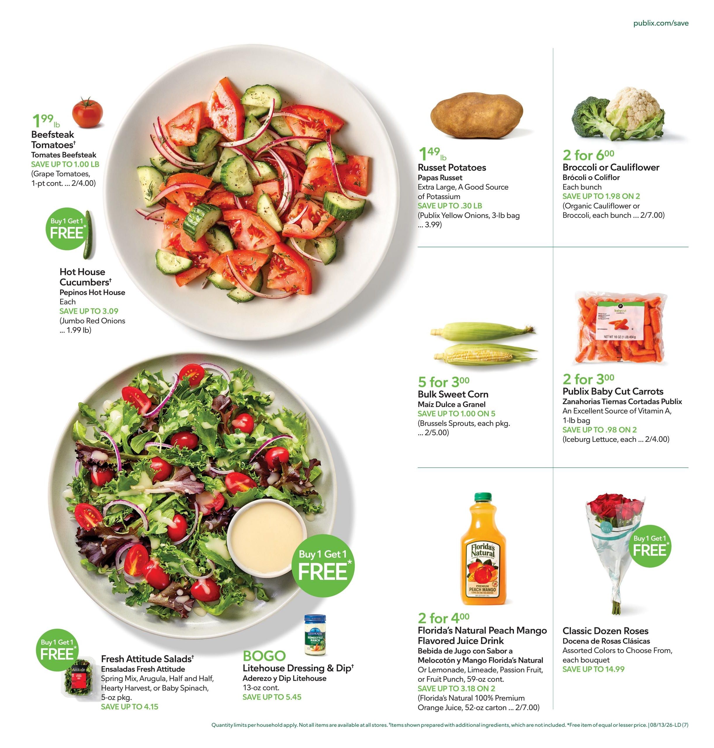 Publix (Cape Coral Area, FL) Anuncio Semanal Español Weekly Ad August 13 - 19, 2026