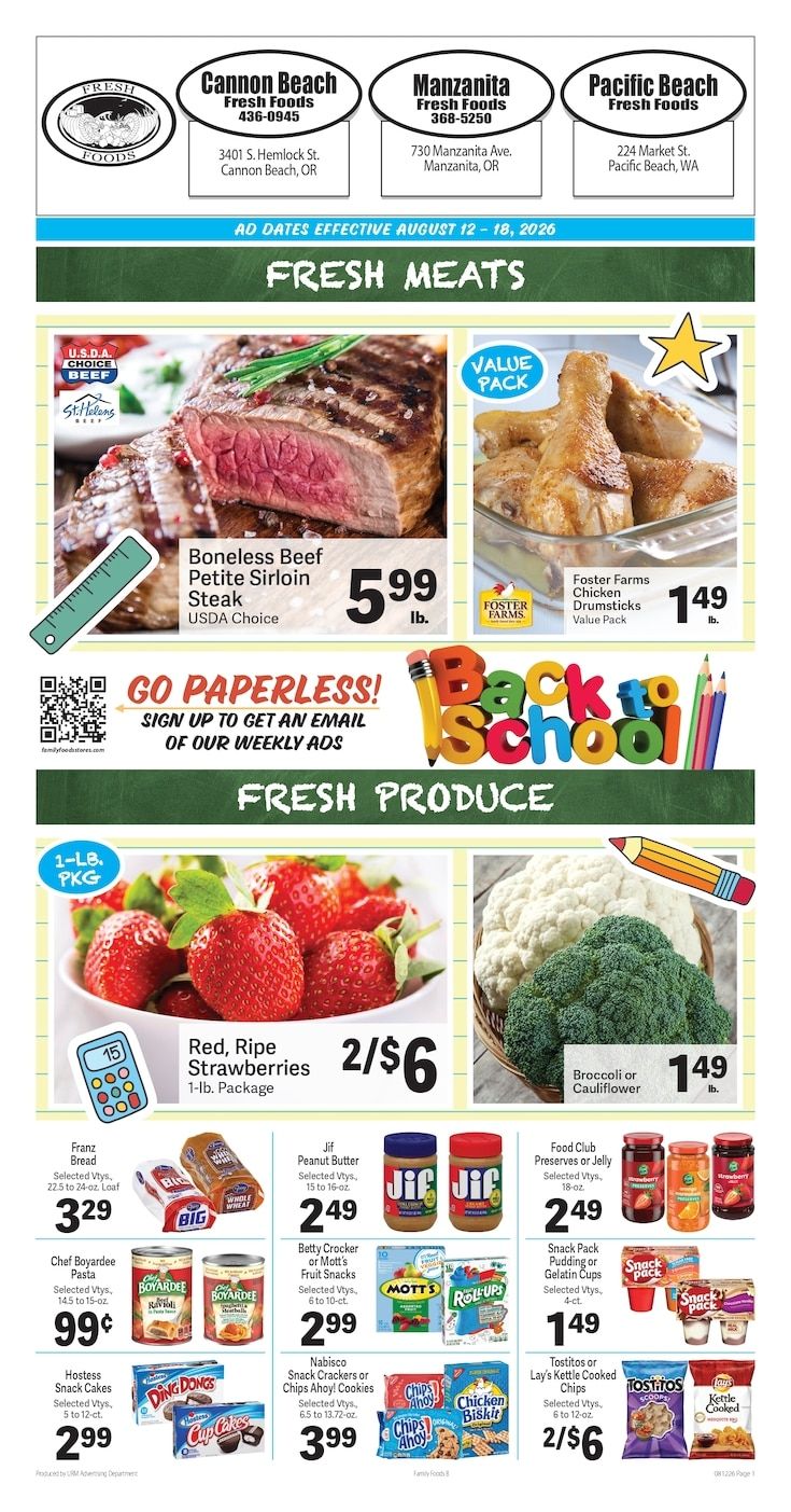 Fresh Foods Marketplace Weekly Ad August 12 - 18, 2026