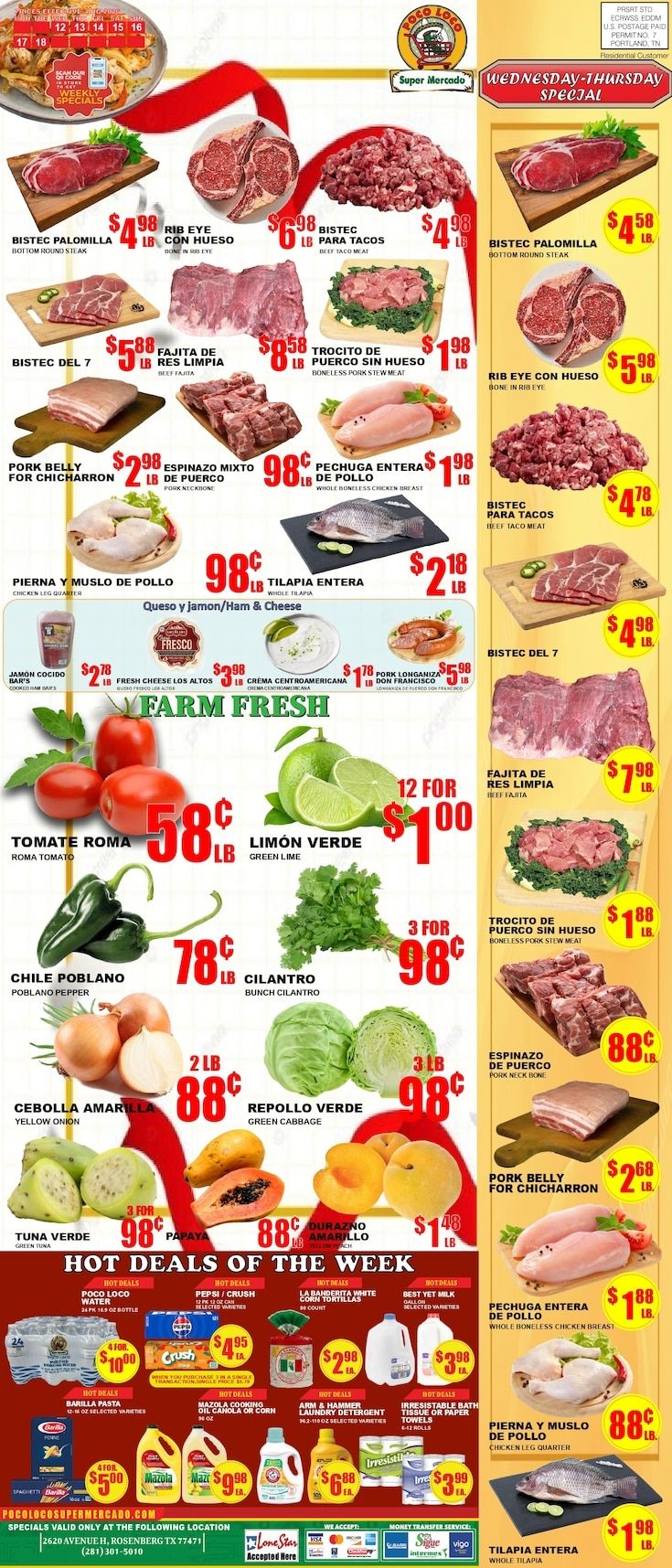 Poco Loco Supermercado (Rosenberg, TX) Weekly Ad August 12 - 18, 2026