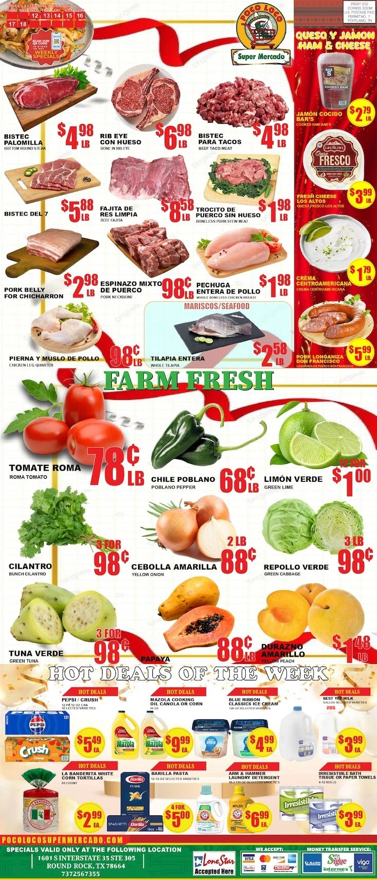 Poco Loco Supermercado (Round Rock, TX) Weekly Ad August 12 - 18, 2026