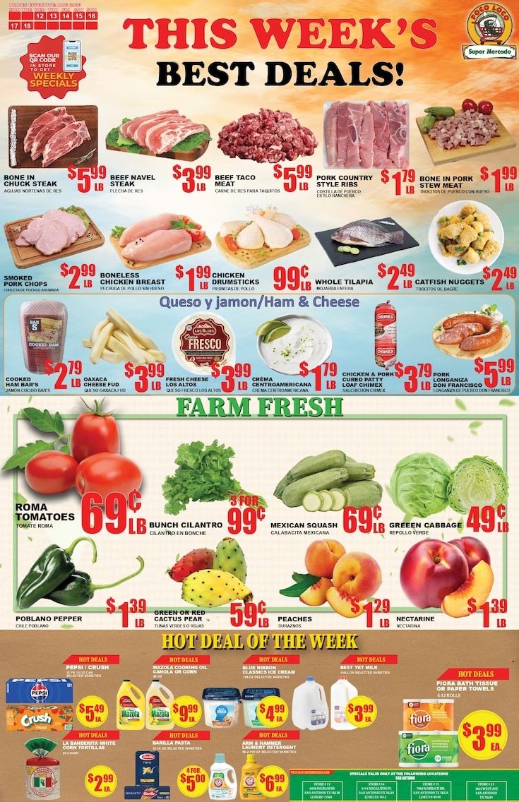 Poco Loco Supermercado (Texas) Weekly Ad August 12 - 18, 2026
