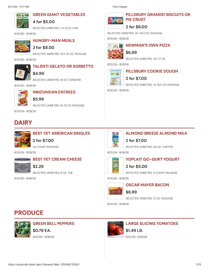 Susanville Supermarket IGA Weekly Ad August 12 - 18, 2026