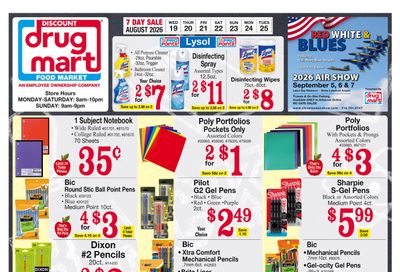 Discount Drug Mart (Ohio) Weekly Ad August 19 - 25, 2026