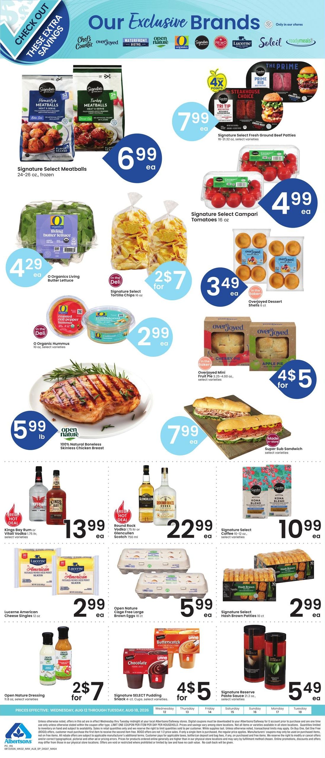Albertsons (Lovell Area, WY) Bonus Online Savings Weekly Ad August 12 - 18, 2026