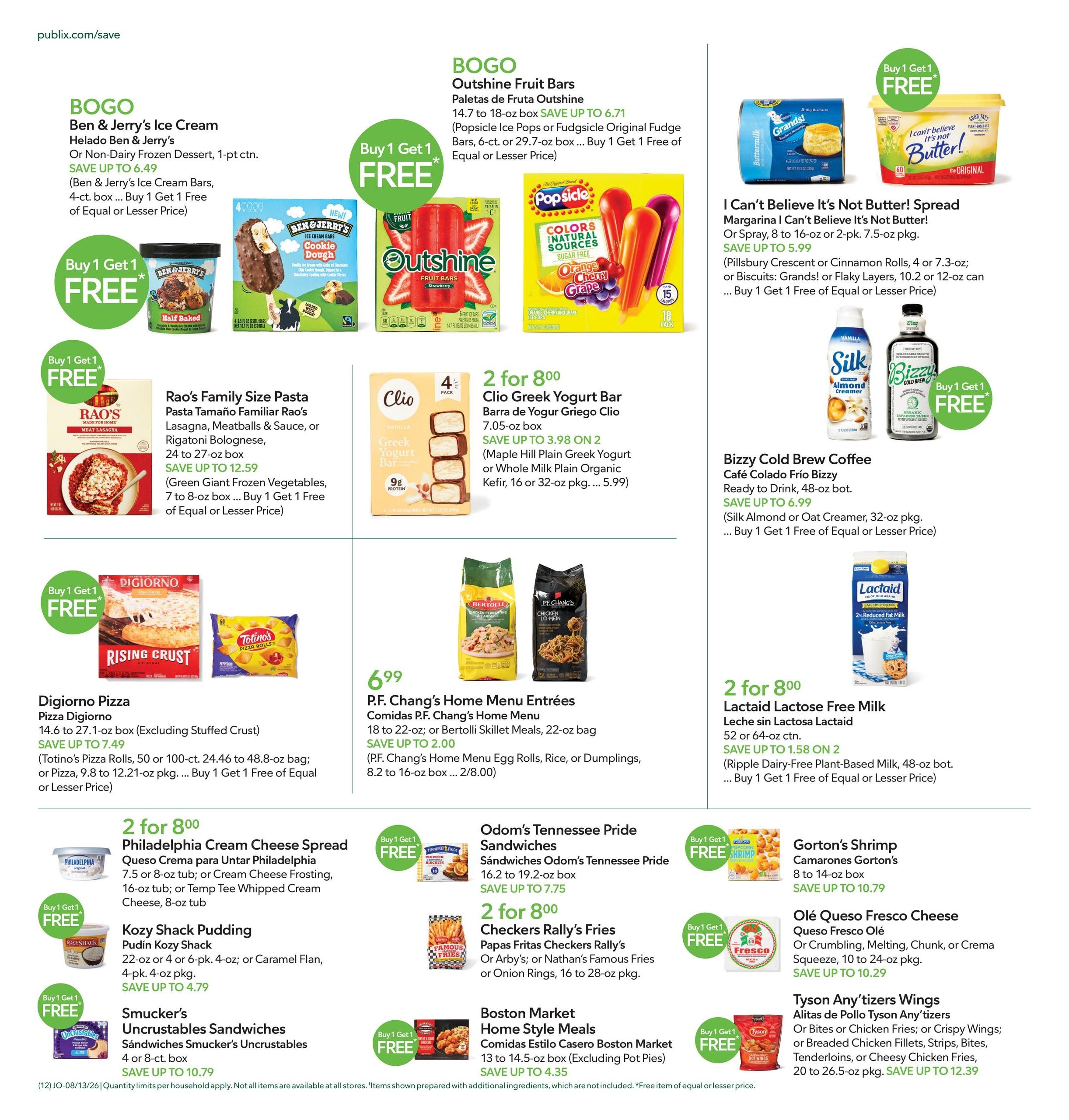 Publix (Deltona Area, FL) Anuncio Semanal Español Weekly Ad August 13 - 19, 2026
