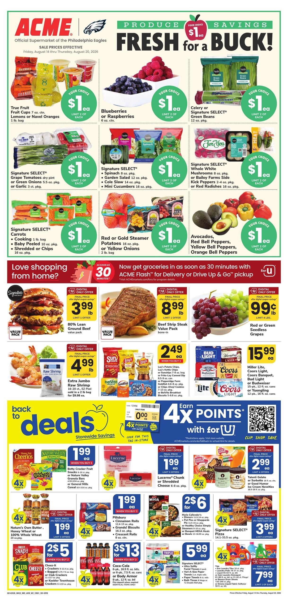 Acme Markets (Allentown–Valley Forge Area, PA) Weekly Ad August 14 - 20, 2026