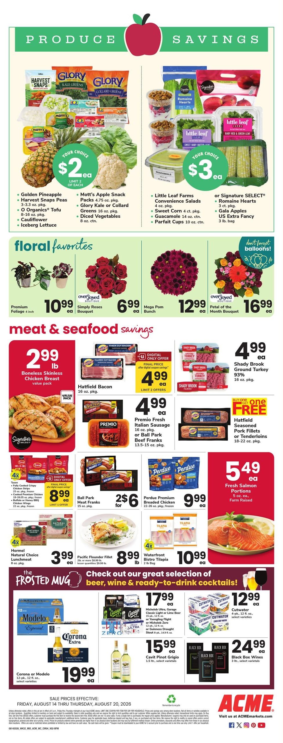 Acme Markets (Allentown–Valley Forge Area, PA) Weekly Ad August 14 - 20, 2026