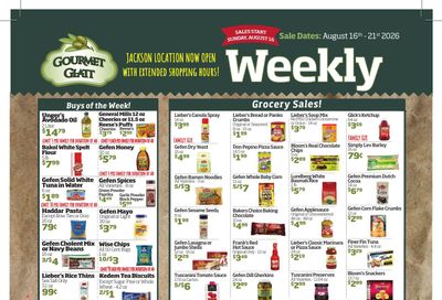 Gourmet Glatt (New Jersey) Weekly Ad August 15 - 21, 2026