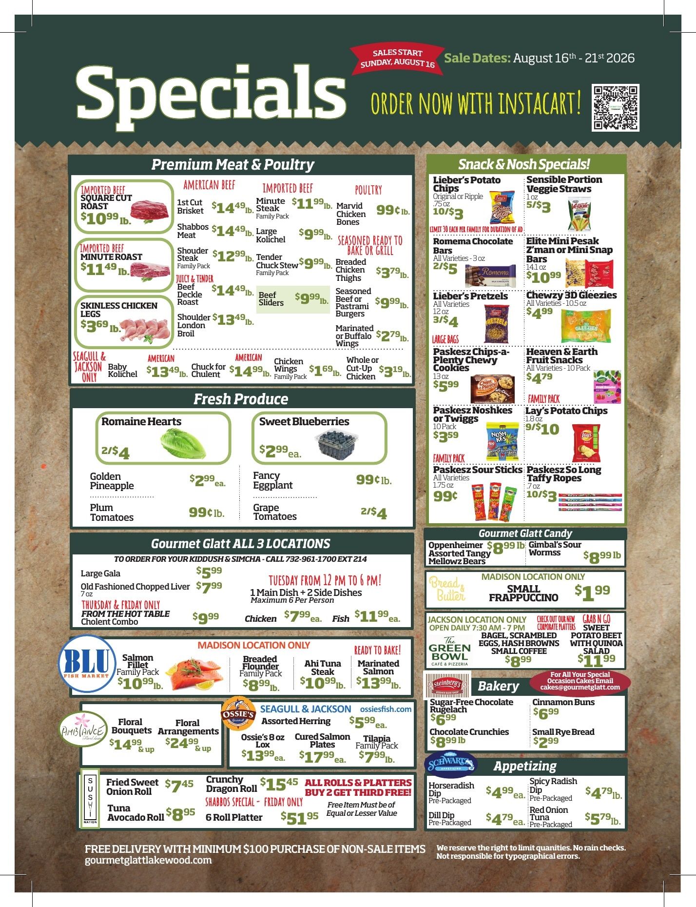 Gourmet Glatt (New Jersey) Weekly Ad August 15 - 21, 2026