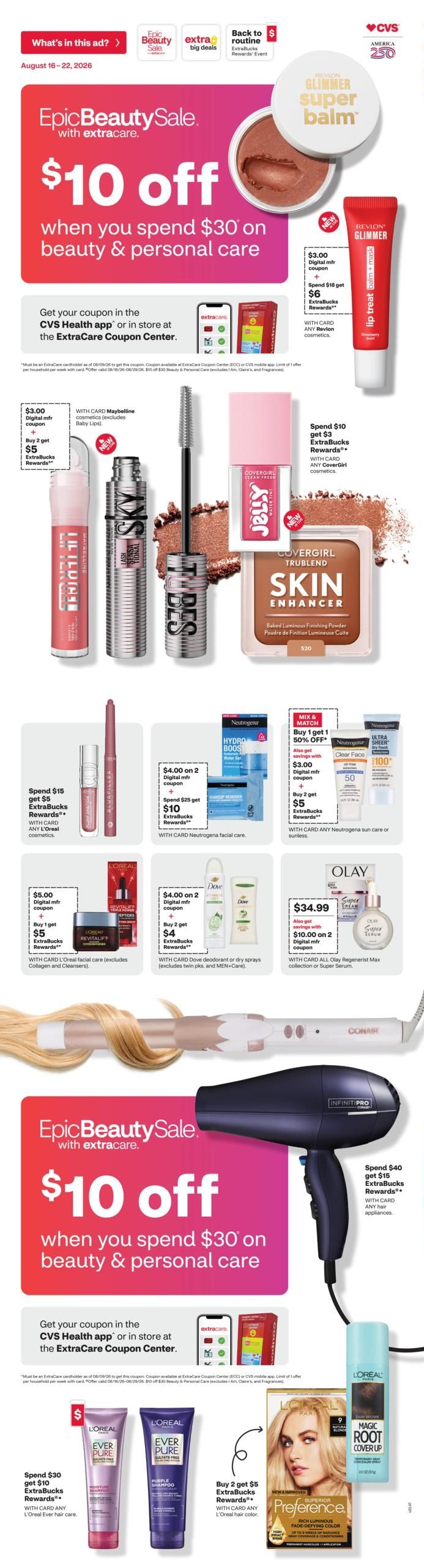CVS Pharmacy (Fayetteville–Raleigh Area, NC) Weekly Ad August 16 - 22, 2026