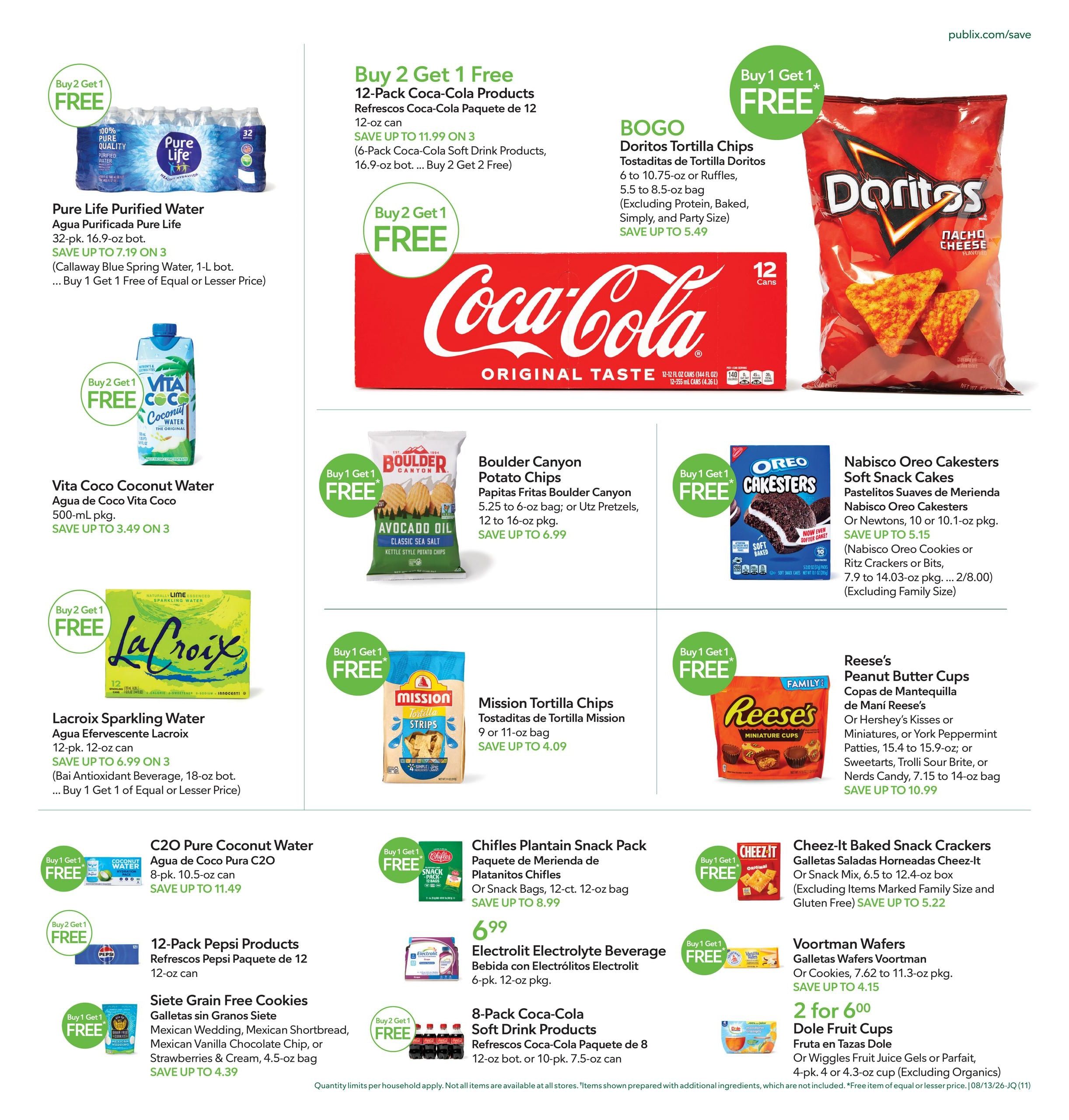 Publix (Saint Augustine–Jacksonville Area, FL) Anuncio Semanal Español Weekly Ad August 13 - 19, 2026
