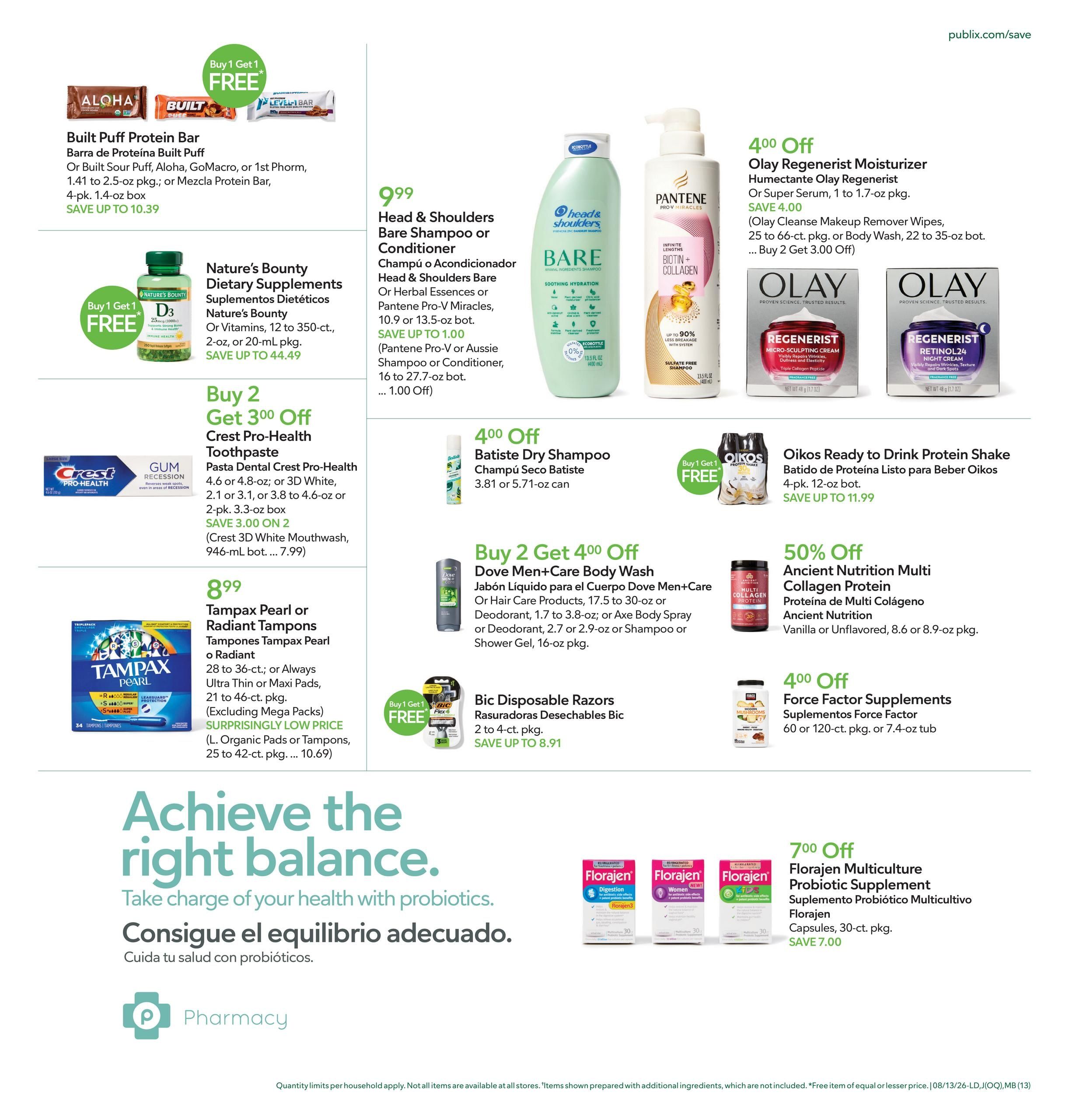 Publix (Saint Augustine–Jacksonville Area, FL) Anuncio Semanal Español Weekly Ad August 13 - 19, 2026