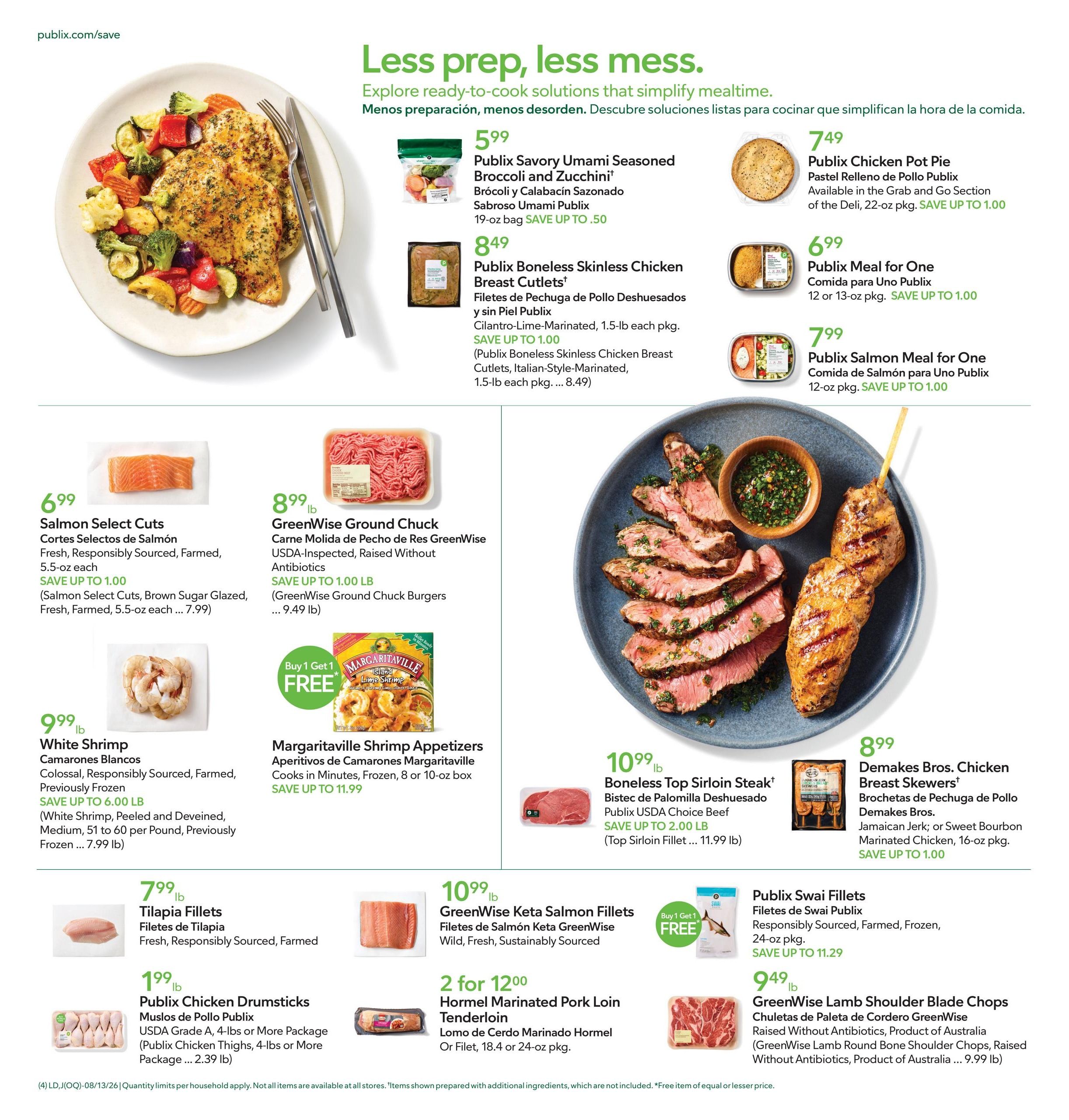 Publix (Saint Augustine–Jacksonville Area, FL) Anuncio Semanal Español Weekly Ad August 13 - 19, 2026