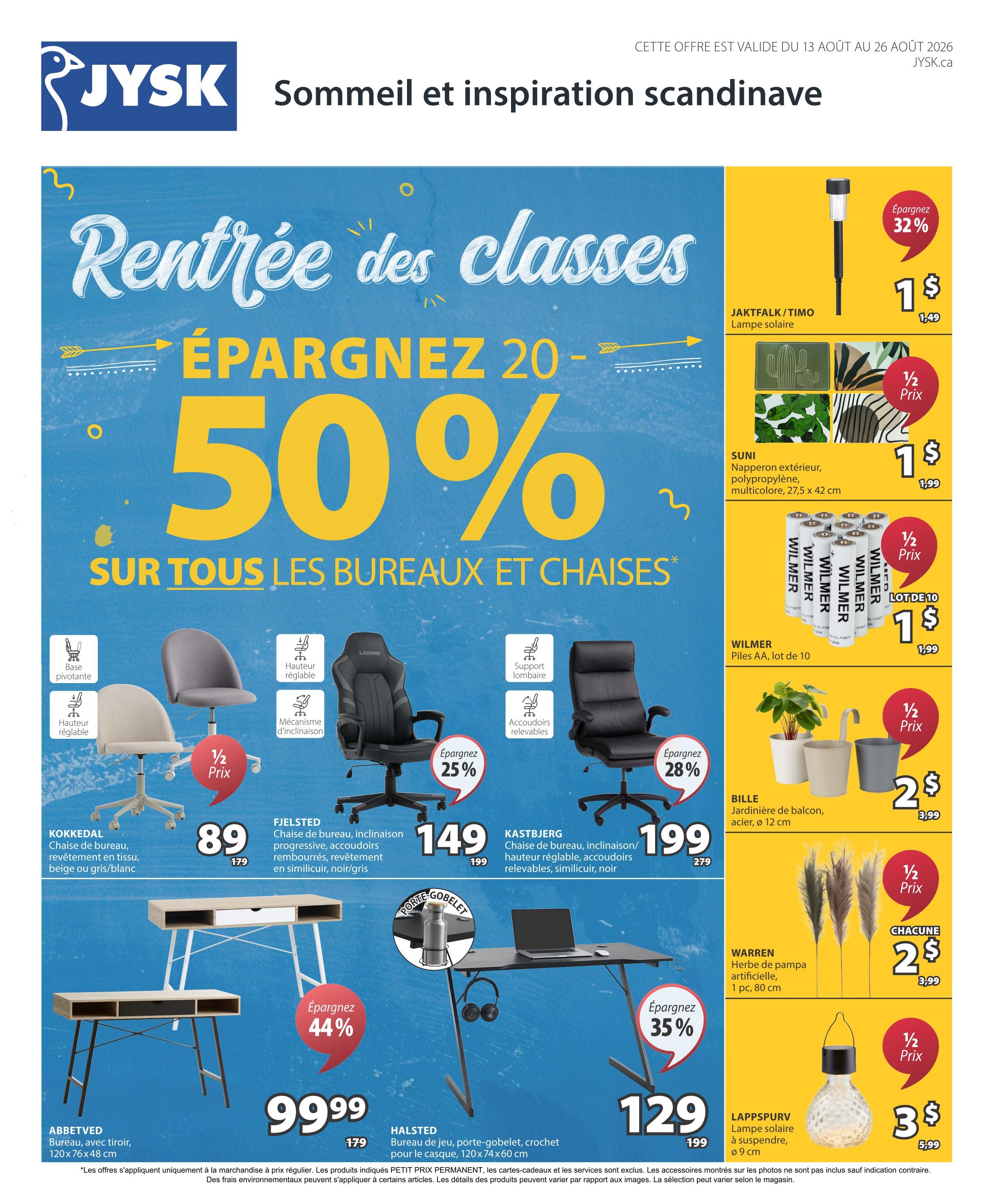 JYSK (QC) Flyer August 13 to 26