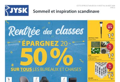 JYSK (QC) Flyer August 13 to 26
