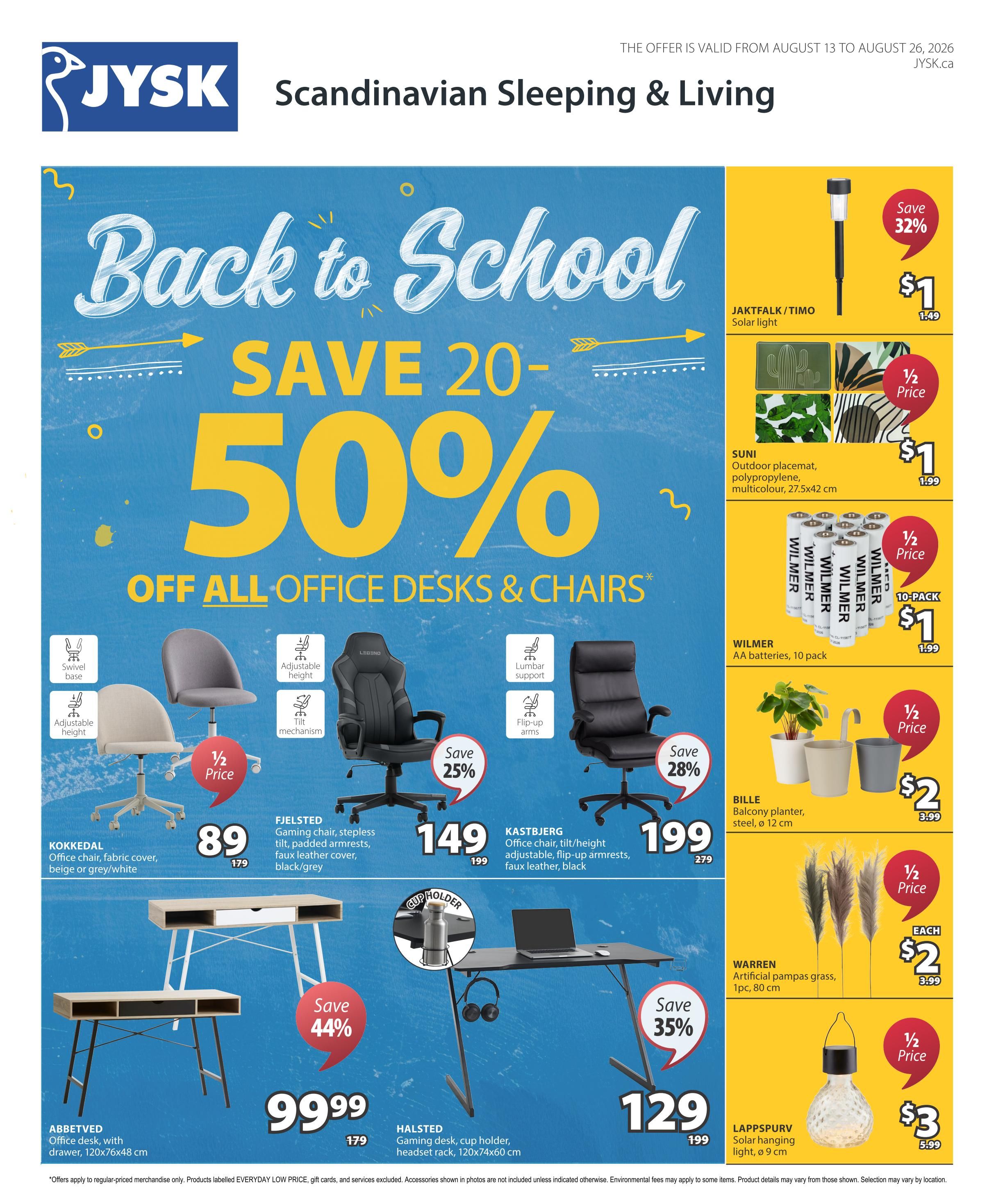 JYSK Flyer August 13 to 26