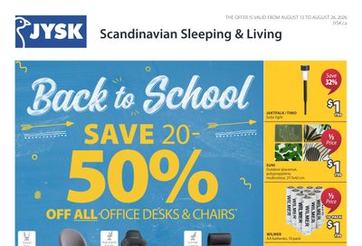 JYSK Flyer August 13 to 26