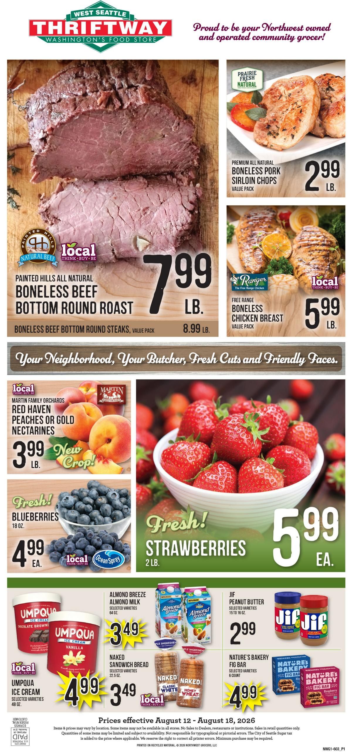 West Seattle Thriftway (Seattle–Vashon Area, WA) Weekly Ad August 12 - 18, 2026