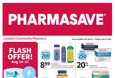 Pharmasave (Atlantic, ON, West) Flyer August 14 to 27