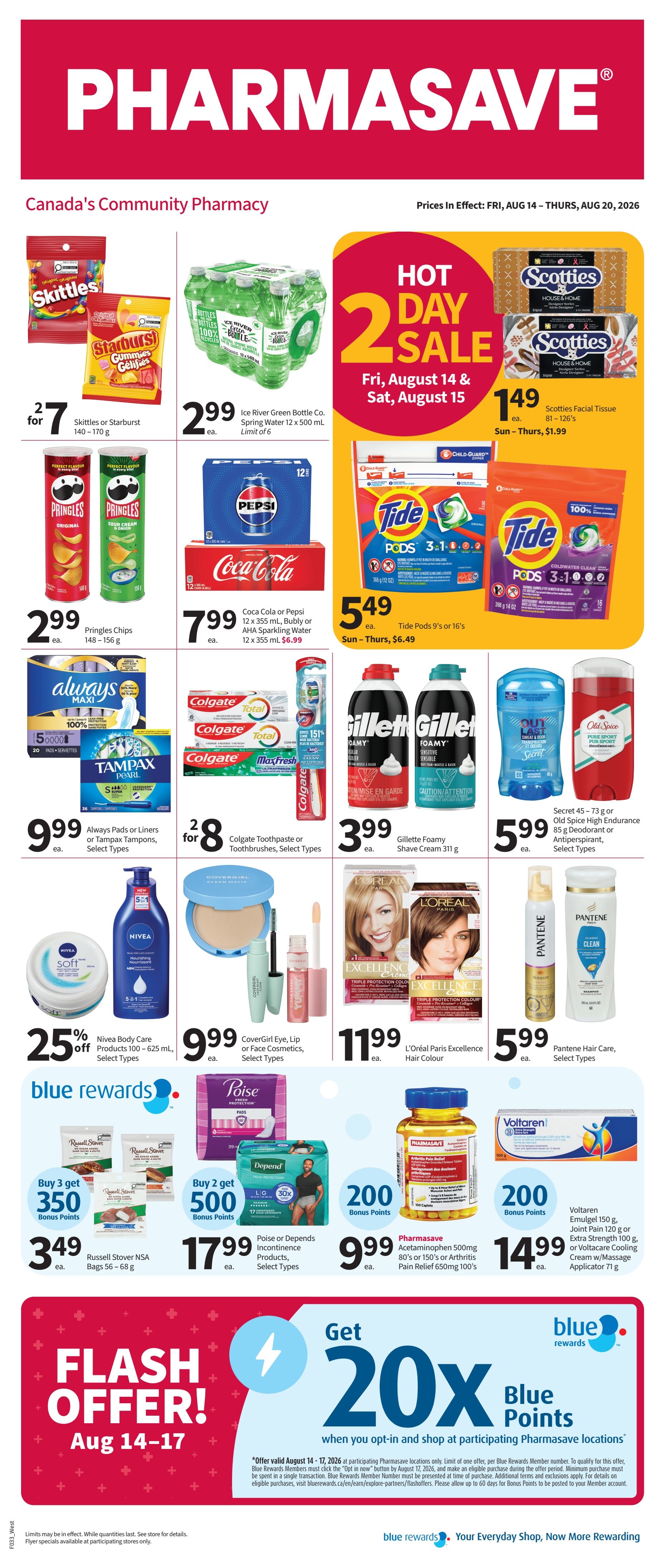 Pharmasave (West) Flyer August 14 to 20