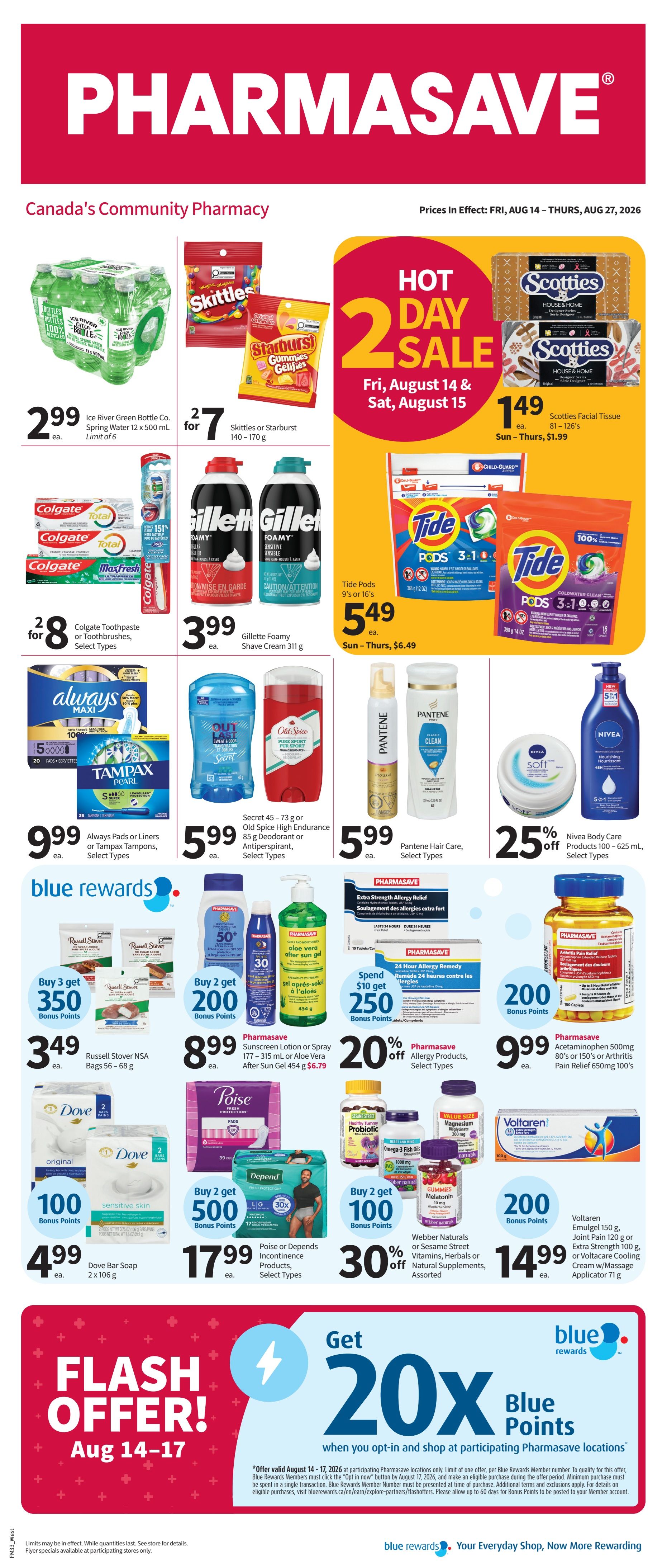 Pharmasave (West) Flyer August 14 to 27