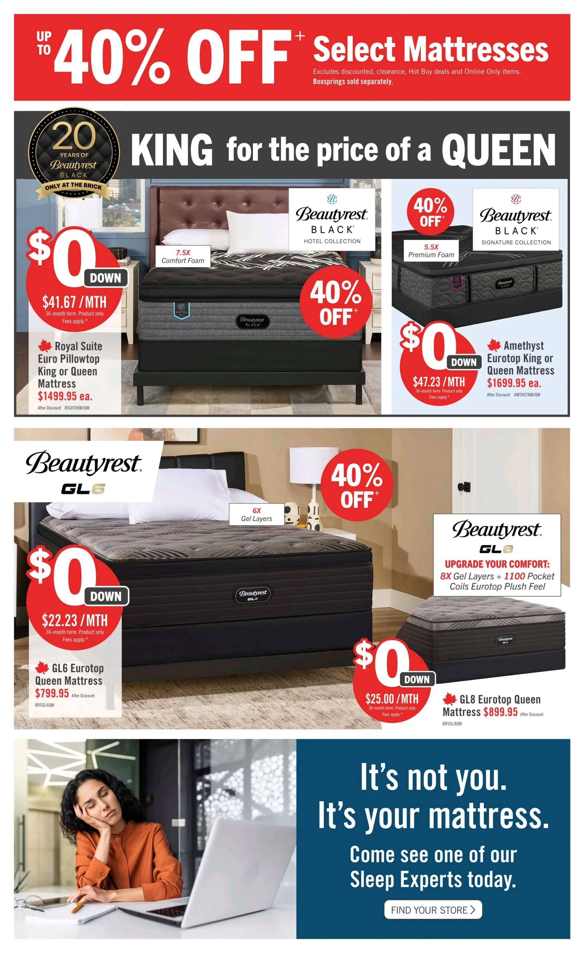 The Brick Mattress Store Flyer August 13 to 19