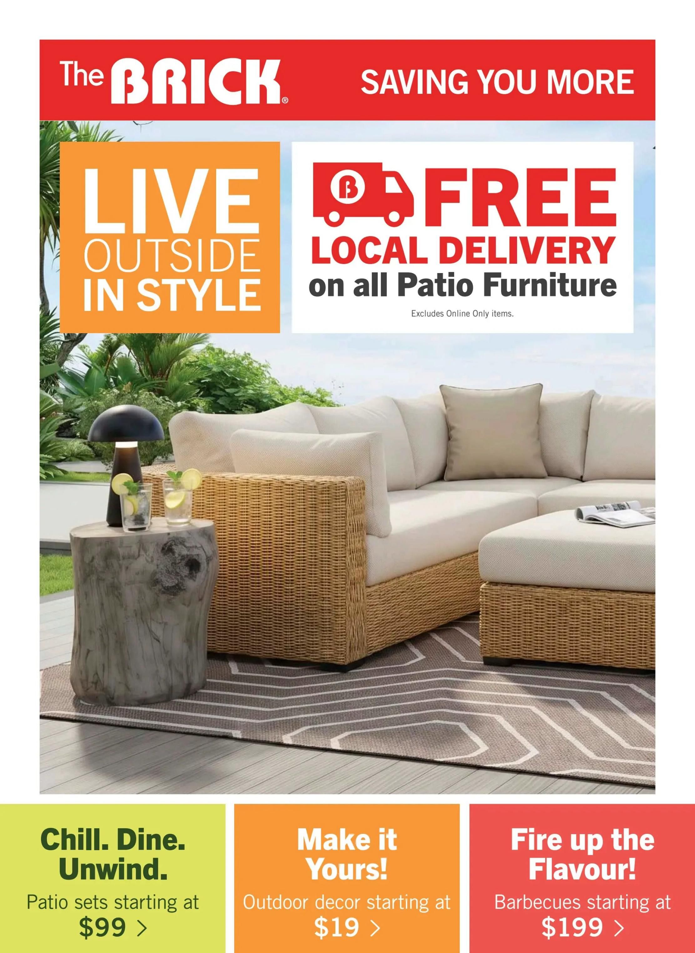 The Brick Live Outside In Style Flyer August 13 to September 24