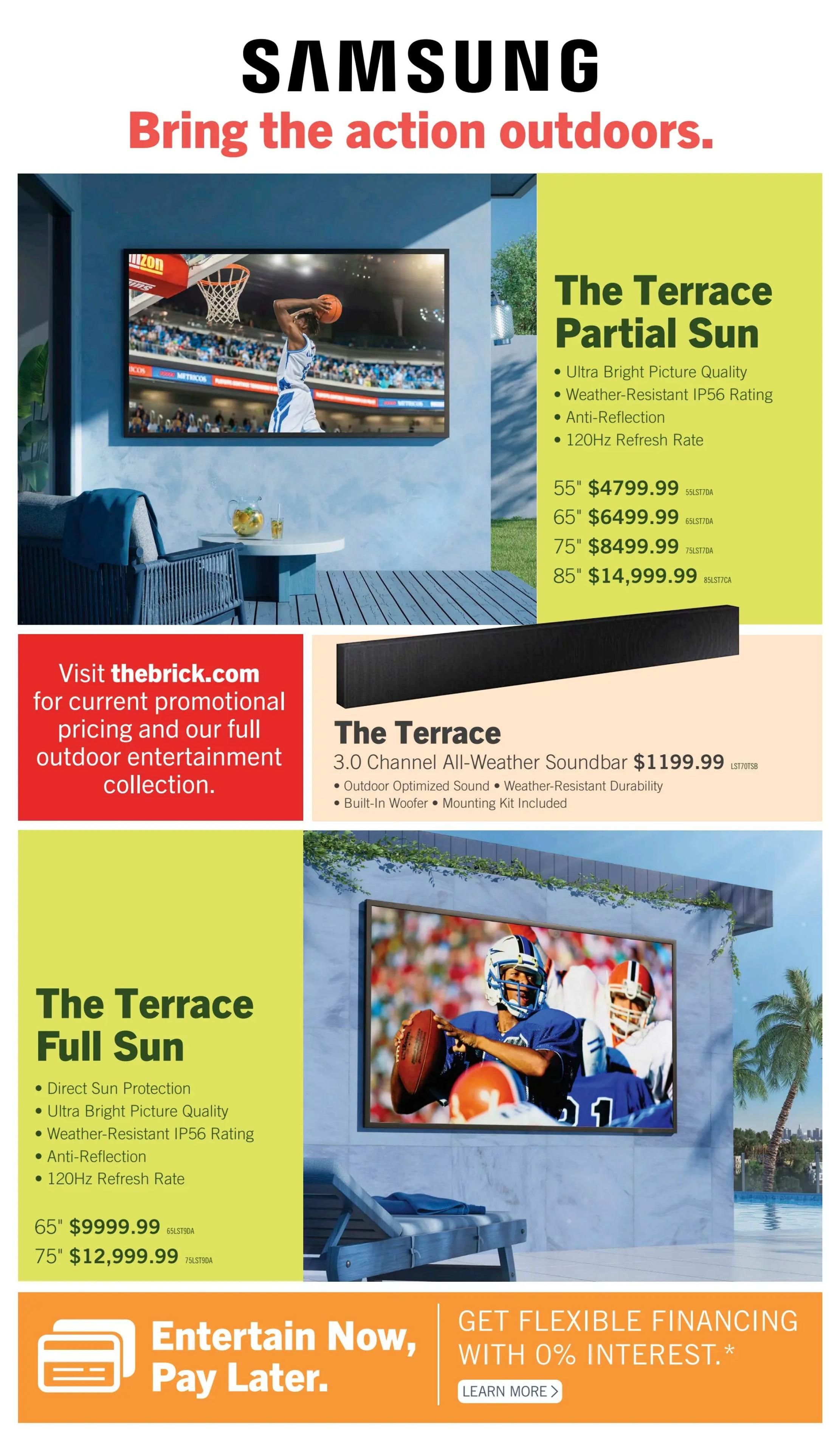 The Brick Live Outside In Style Flyer August 13 to September 24