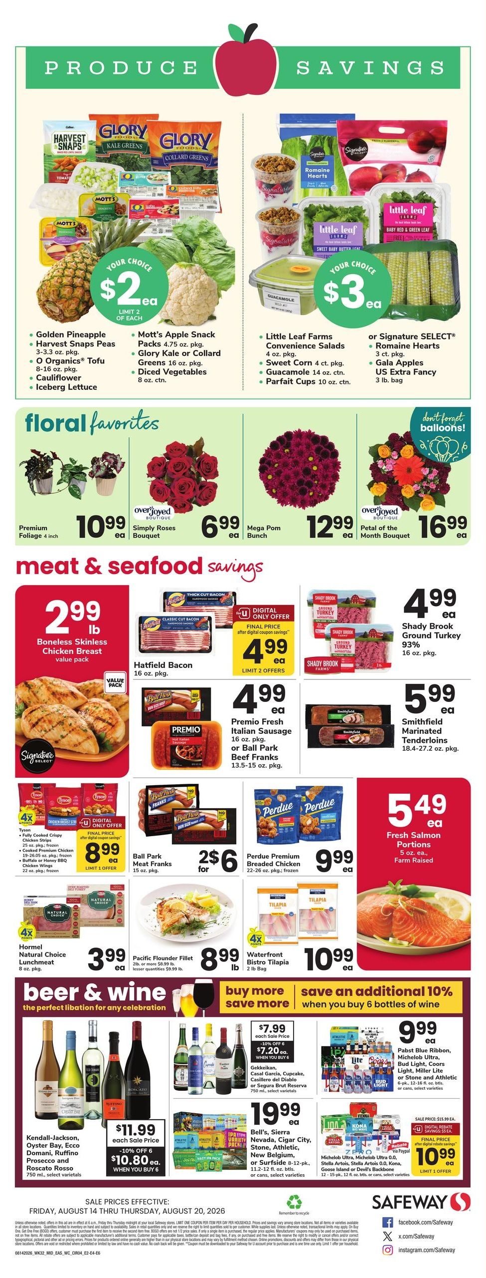 Safeway (Washington Area, DC) Weekly Ad August 14 - 20, 2026
