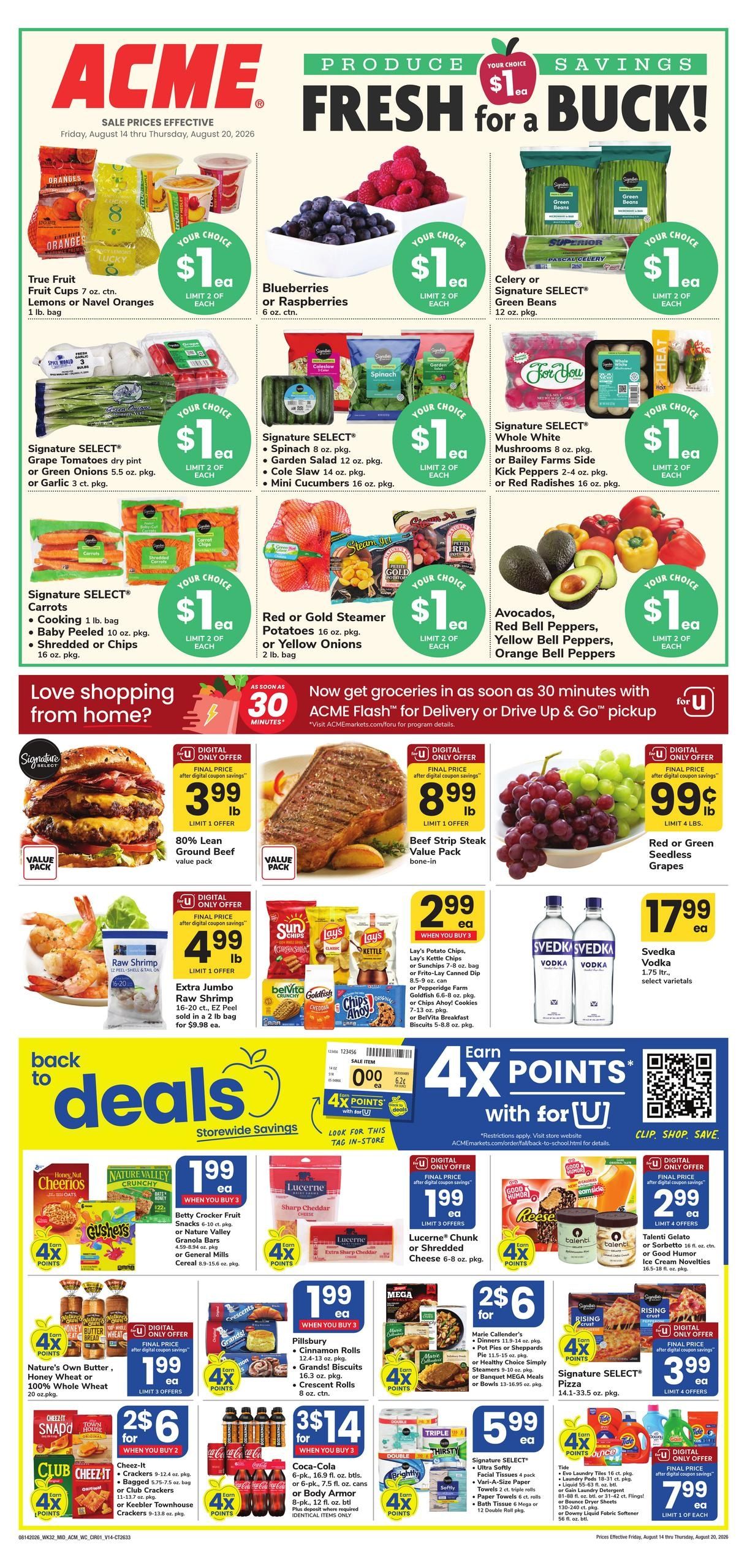 Acme Markets (Bridgeport–Milford Area, CT) Weekly Ad August 14 - 20, 2026