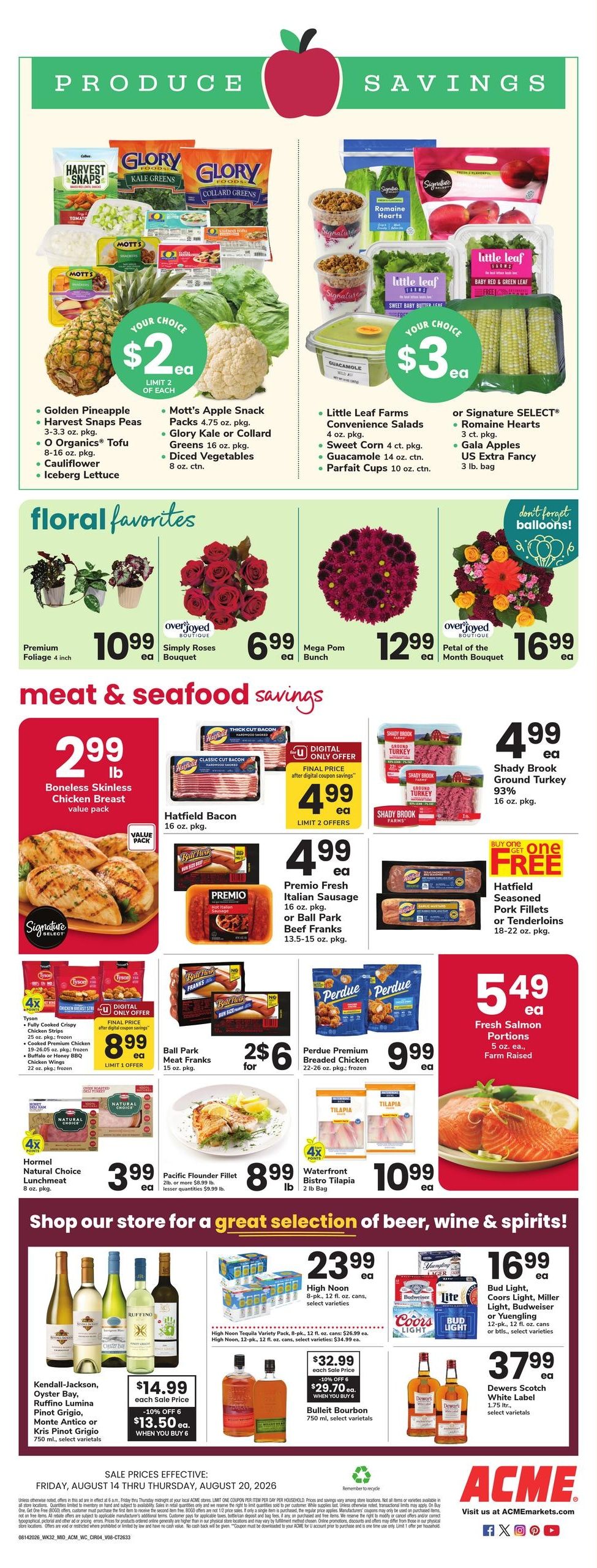 Acme Markets (Bridgeport–Milford Area, CT) Weekly Ad August 14 - 20, 2026