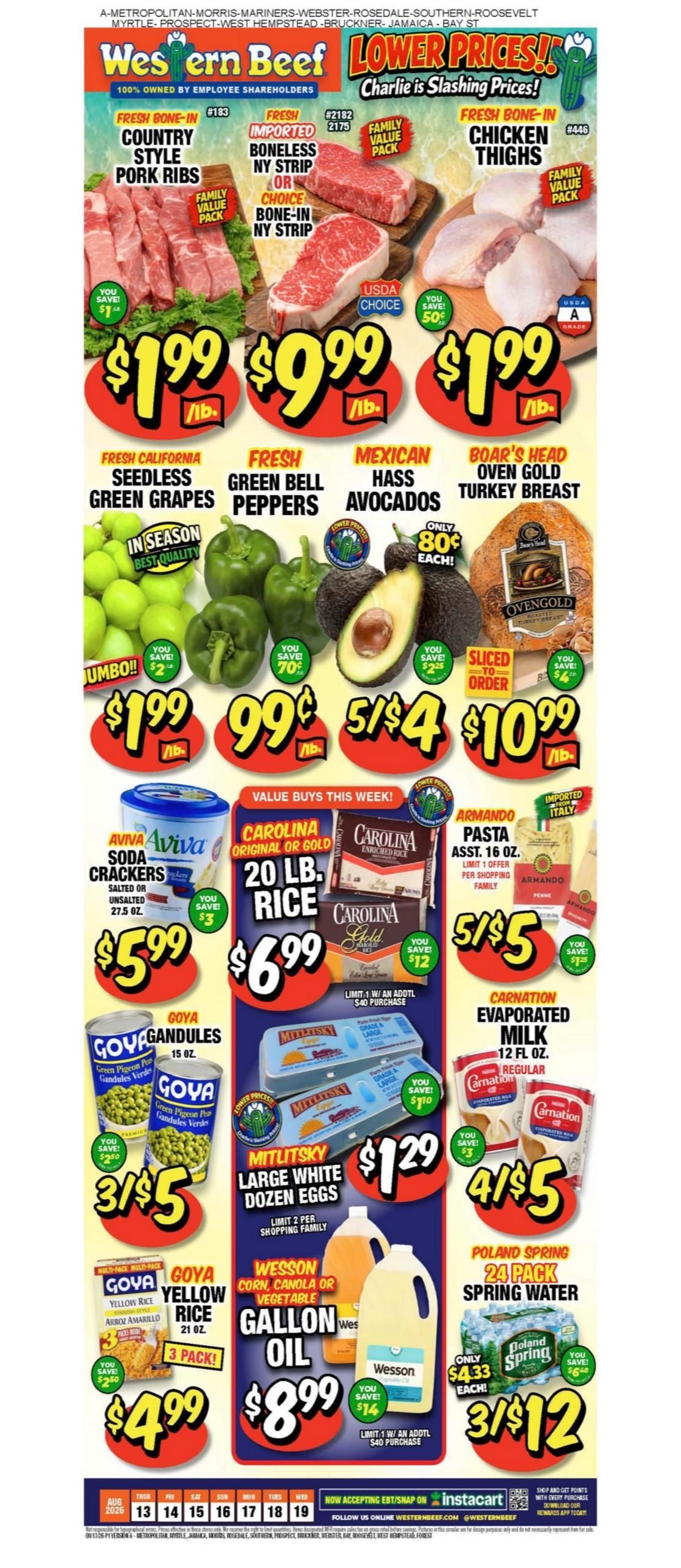 Western Beef (Elizabeth Area, NJ) Weekly Ad August 13 - 19, 2026