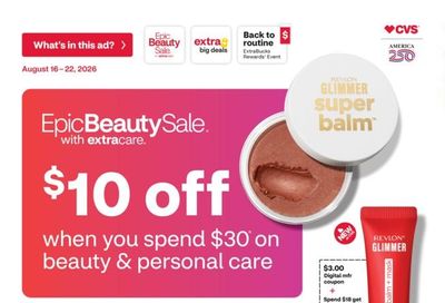 CVS Pharmacy (Chicago–Naperville Area, IL) Weekly Ad August 16 - 23, 2026
