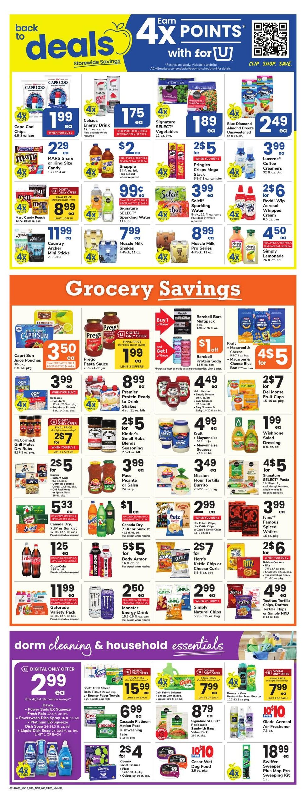 Acme Markets (Philadelphia Area, PA) Weekly Ad August 14 - 20, 2026