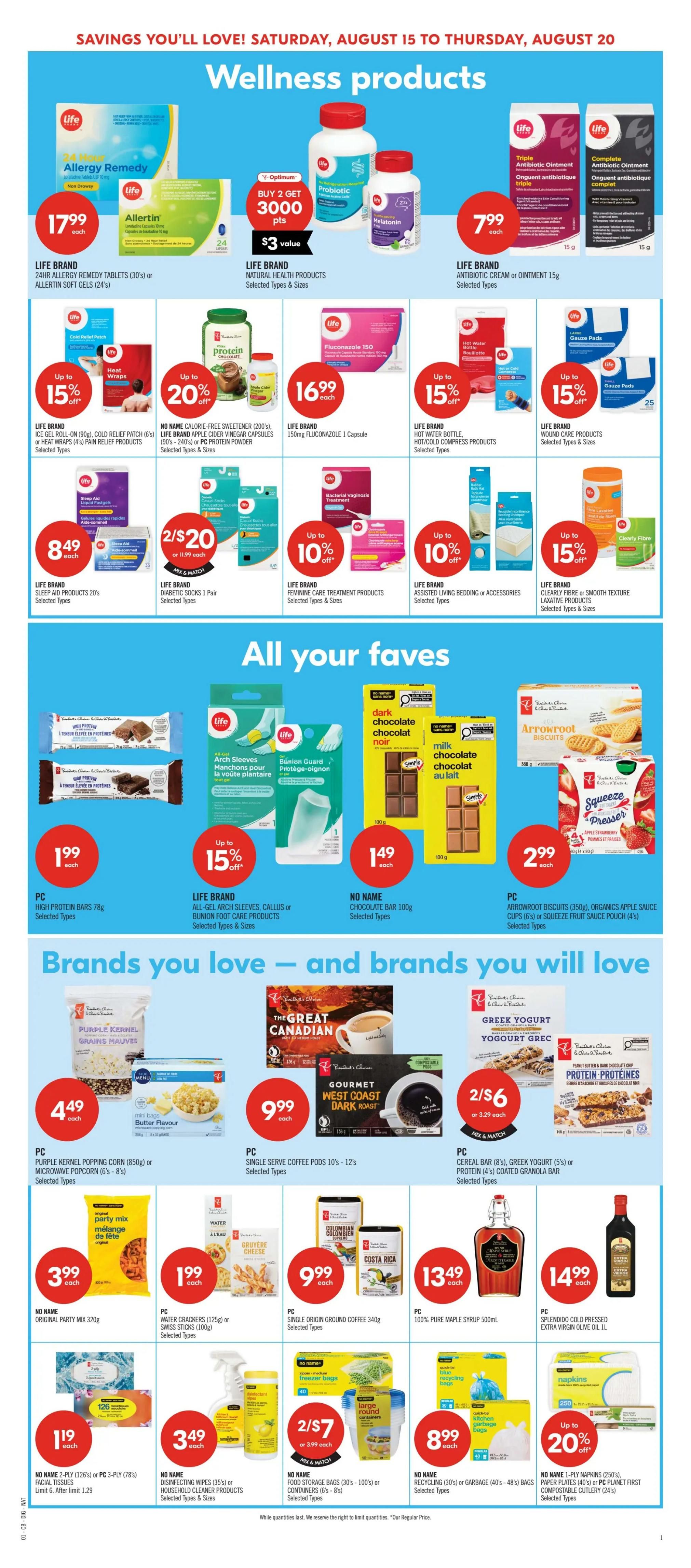Shoppers Drug Mart (ON) Flyer August 15 to 20