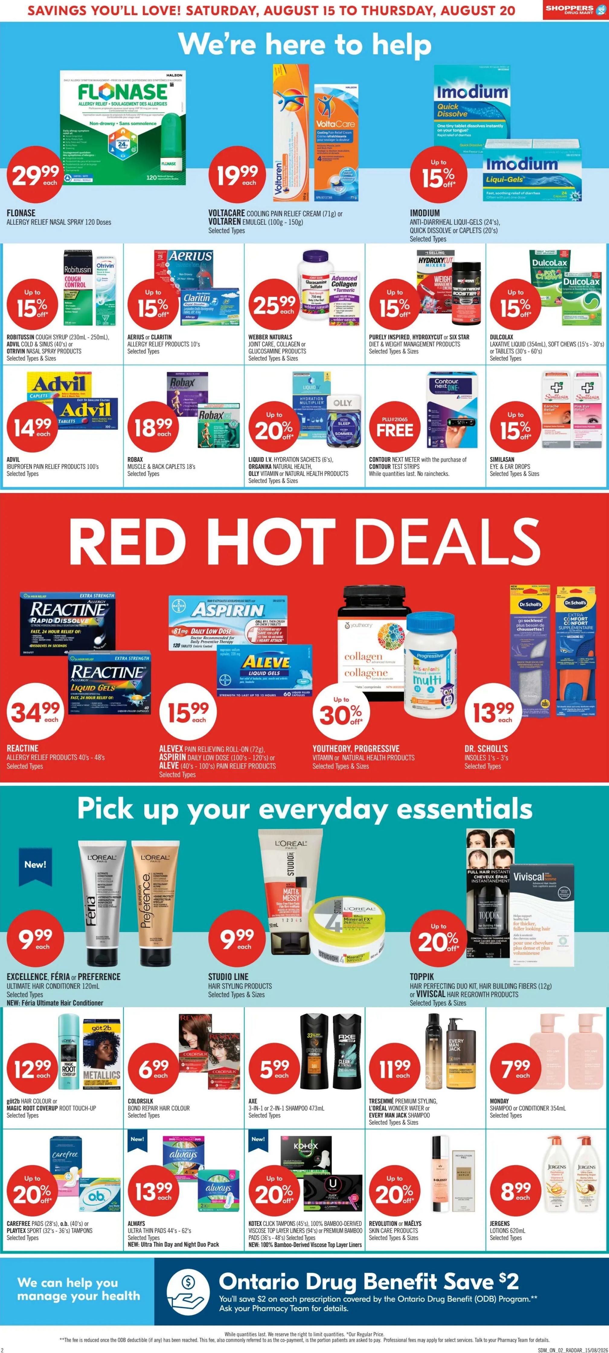 Shoppers Drug Mart (ON) Flyer August 15 to 20