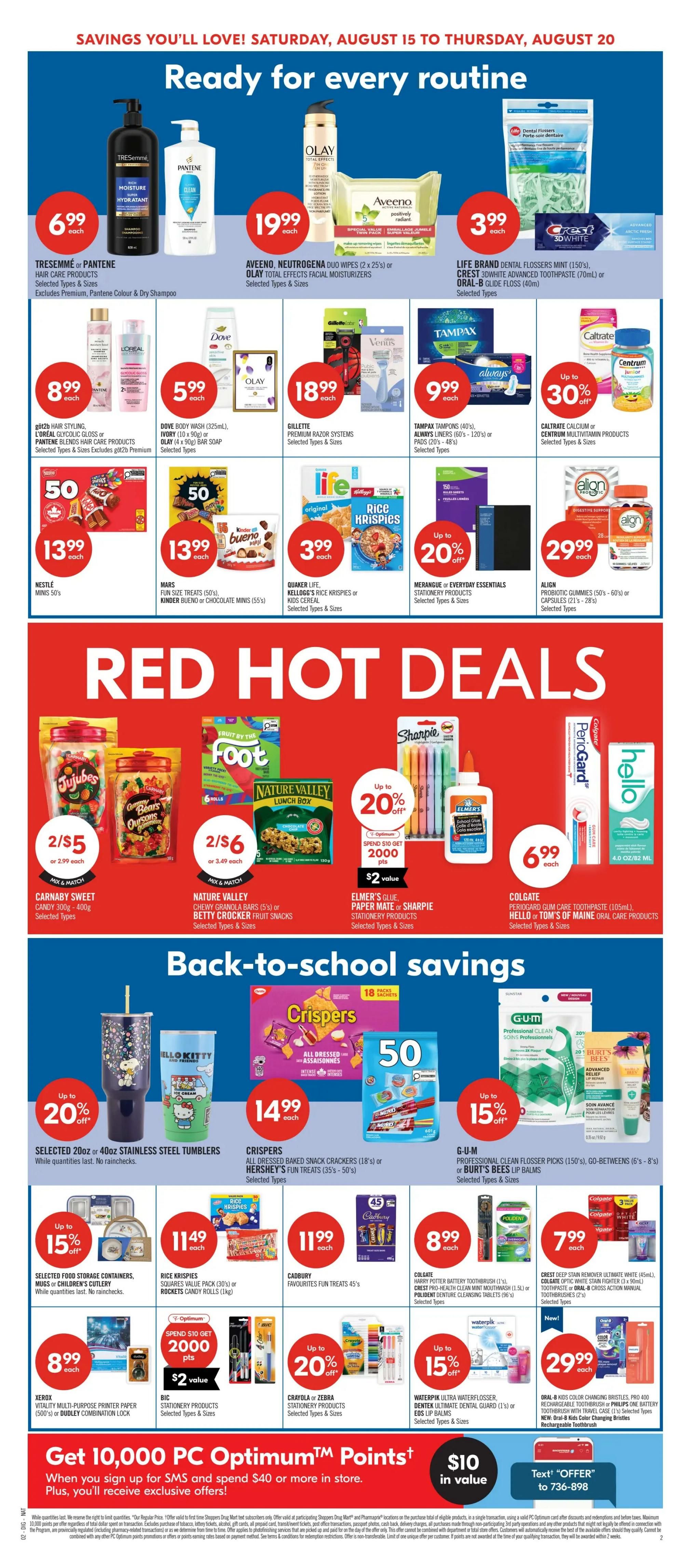 Shoppers Drug Mart (ON) Flyer August 15 to 20