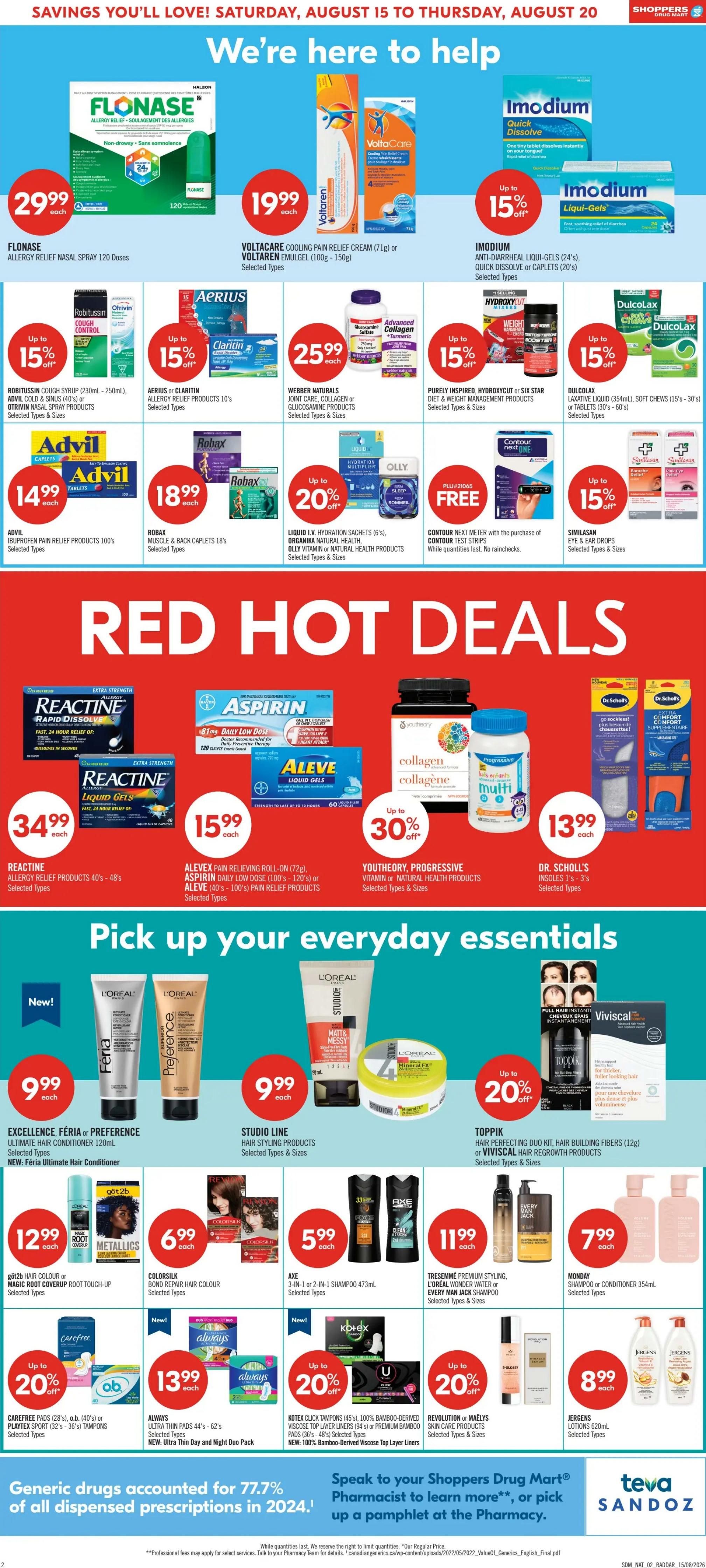 Shoppers Drug Mart (Atlantic) Flyer August 15 to 20
